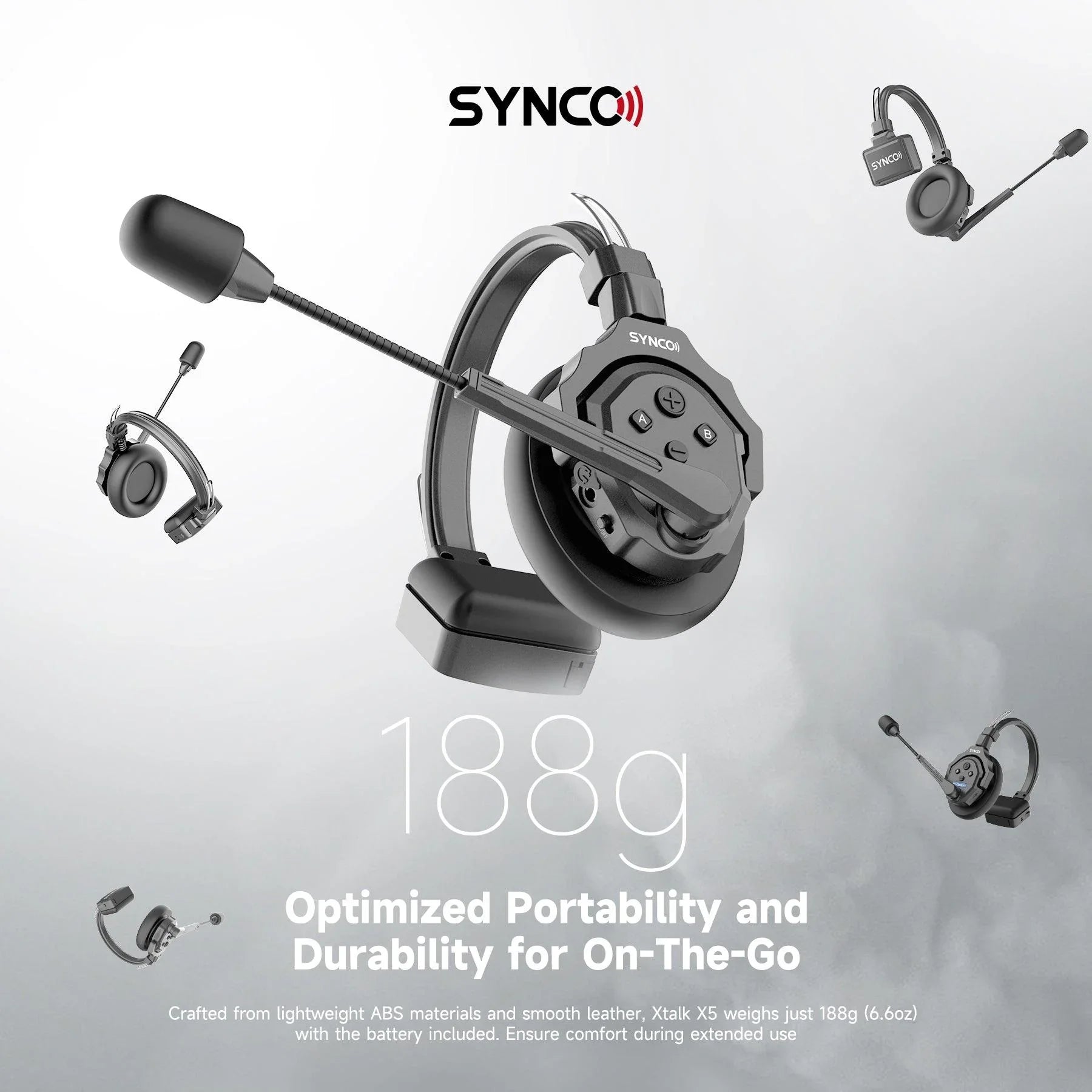 SYNCO XTalk 2.4GHz Wireless Intercom Headset System for Filmmaking - Vitopal