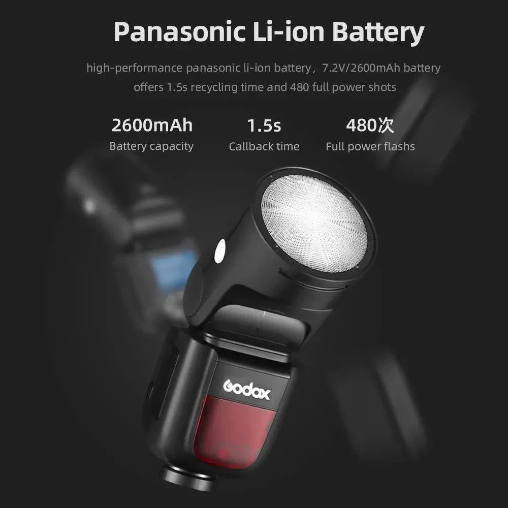 Godox V1 TTL Li-ion Round Head Camera Flash - Vitopal
