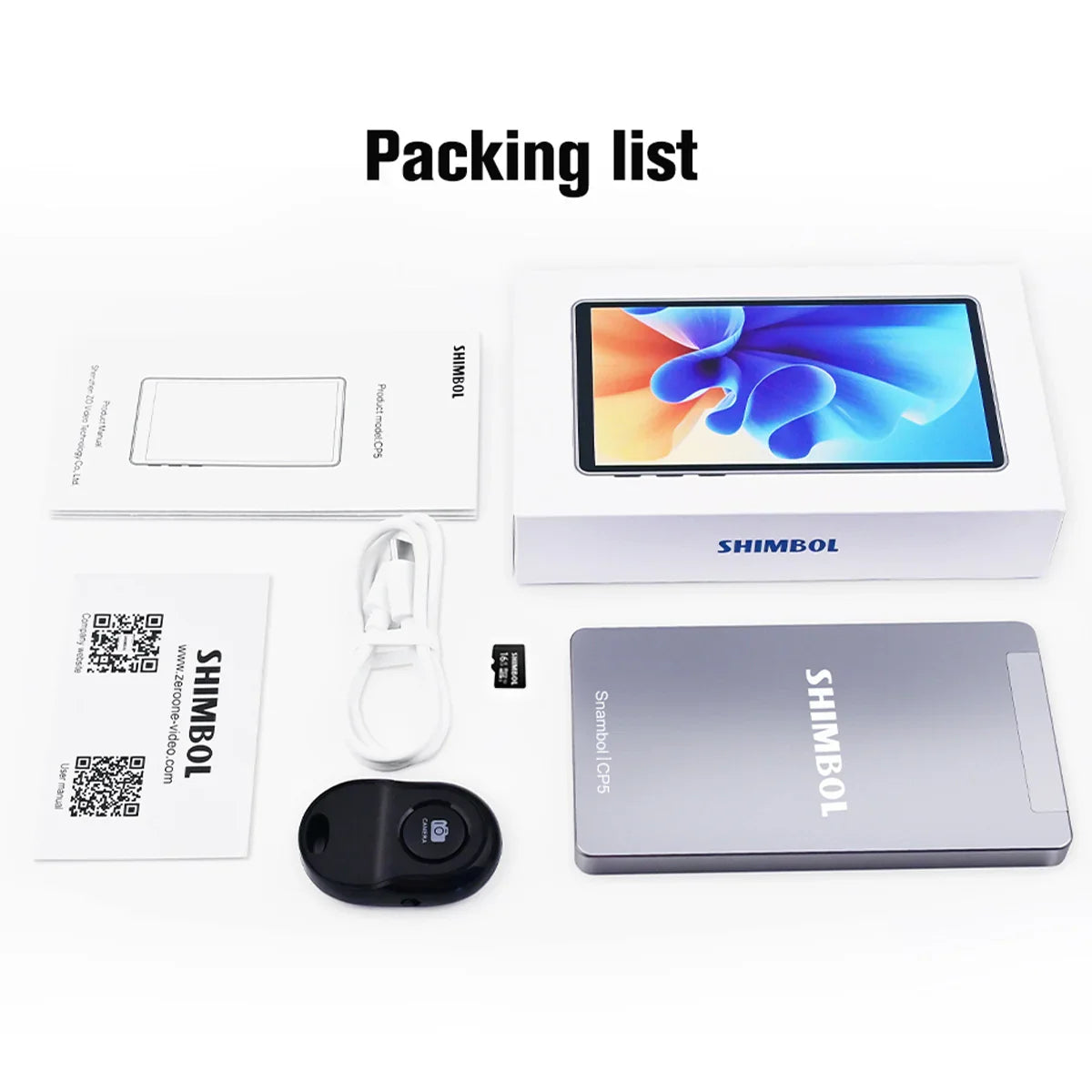 Shimbol CP5 1080p Full HD 5'' Touch Screens Rear Camera Selfie Monitor - Vitopal