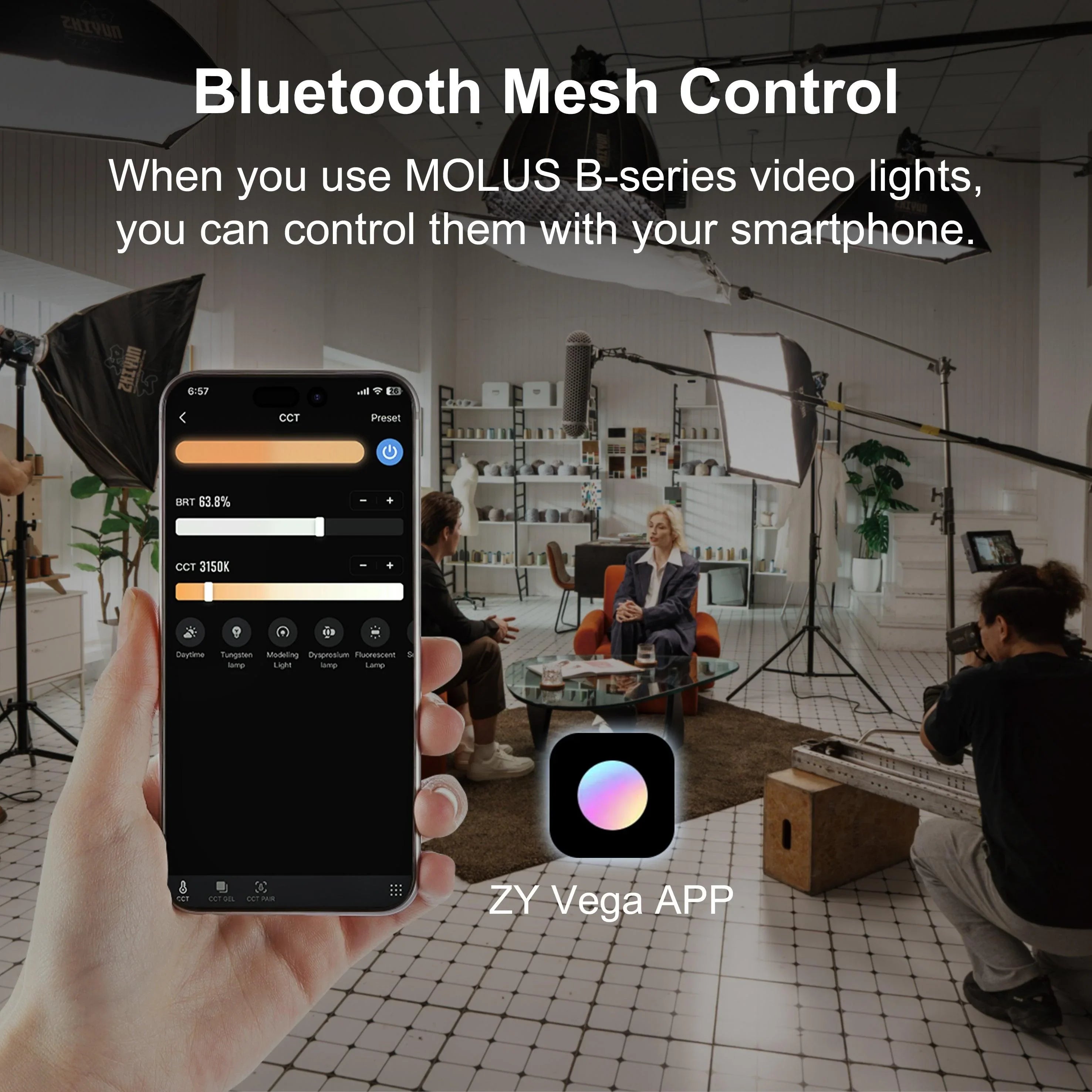 ZHIYUN MOLUS B100/B200/B300/B500 Bi-Color COB Light - Vitopal