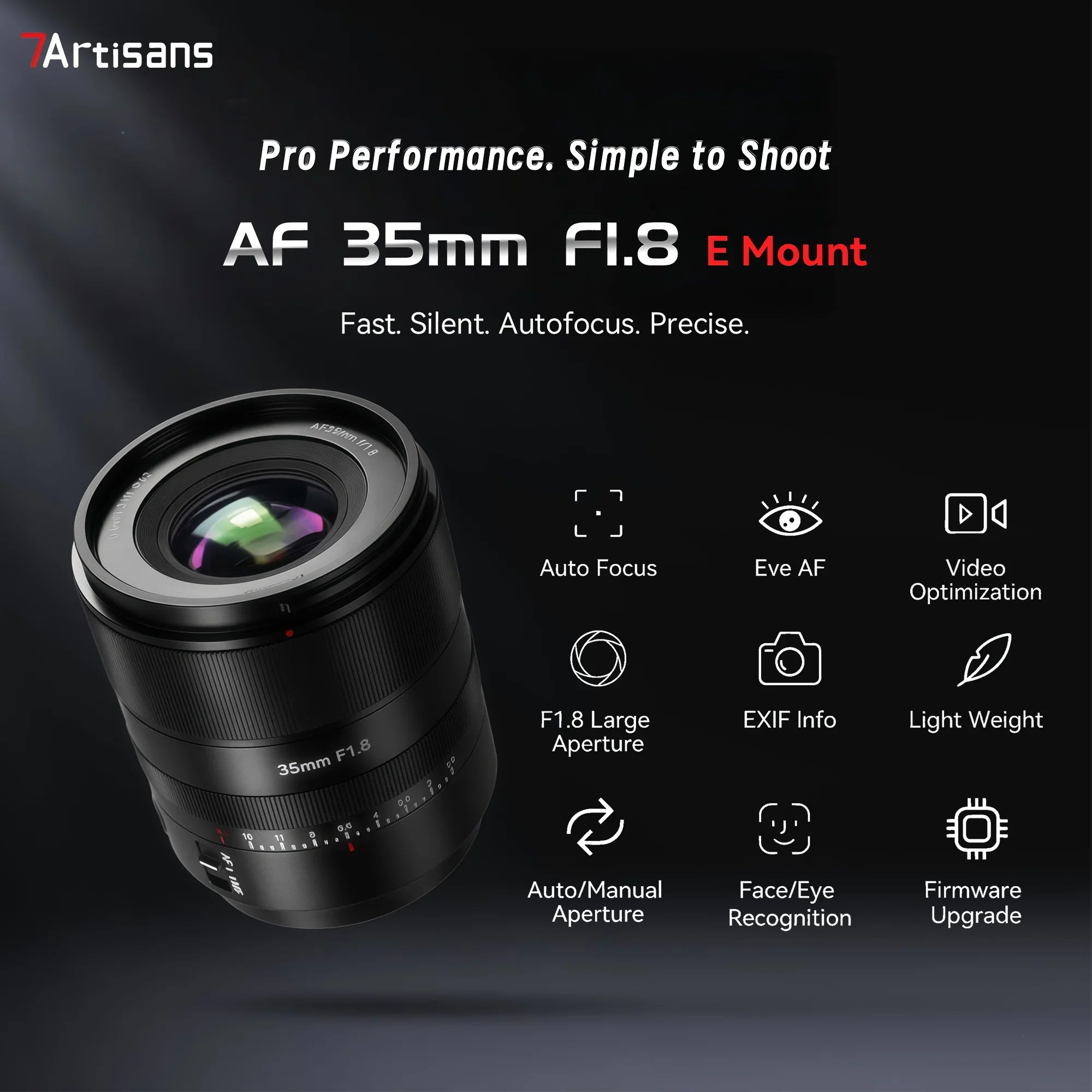 7artisans AF 35mm F1.8 Wide Angle Full Frame Lens