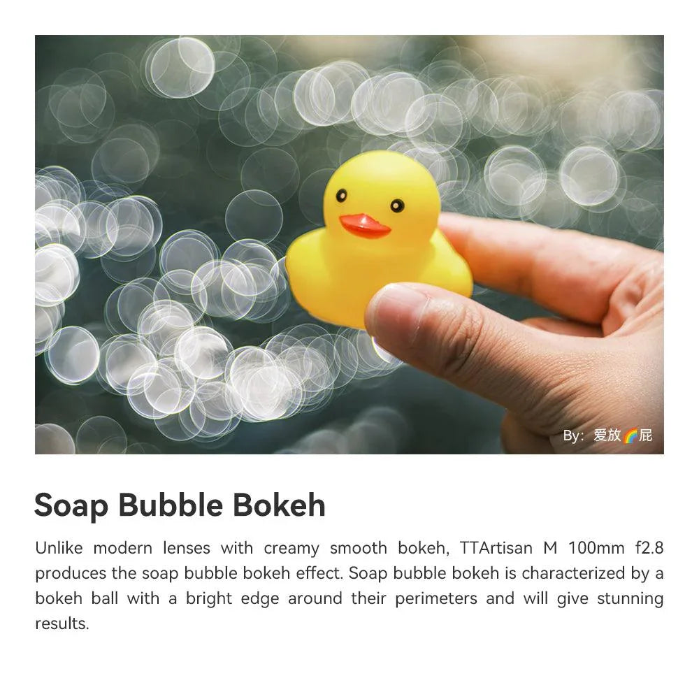 TTArtisan 100mm F2.8 Full Frame Bubble Bokeh Lens Compatible with Lecia M - Vitopal