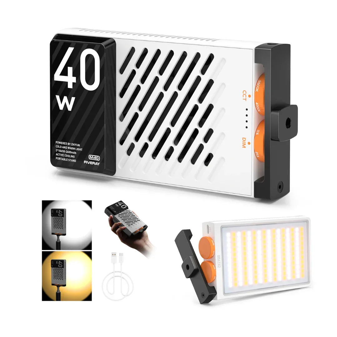 ZHIYUN FIVERAY M40 40W Daylight Powerful Pocket Light - Vitopal