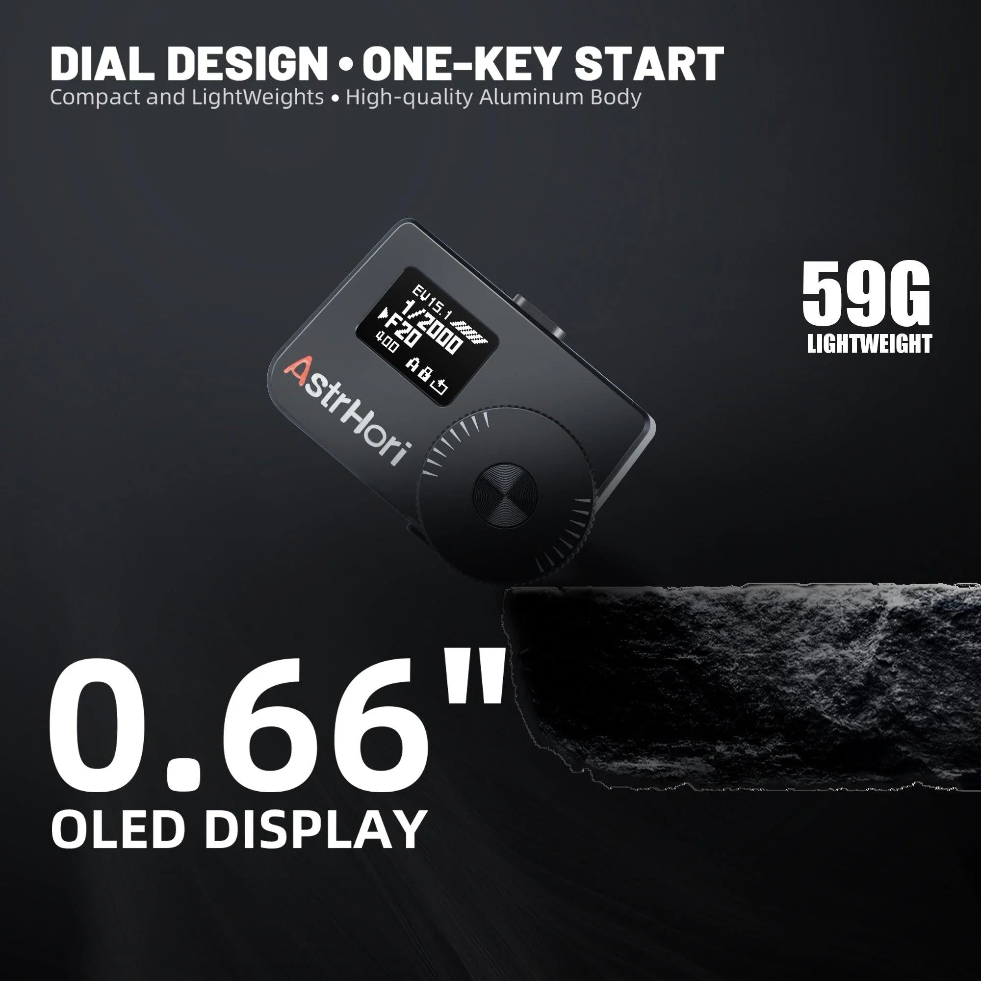 AstrHori AH-M1 Camera Light Meter with Adjustable Cold Shoe (Black) - Vitopal