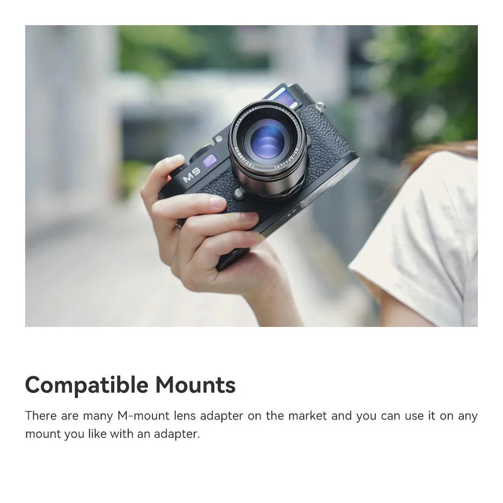 TTArtisan 100mm F2.8 Full Frame Bubble Bokeh Lens Compatible with Lecia M - Vitopal