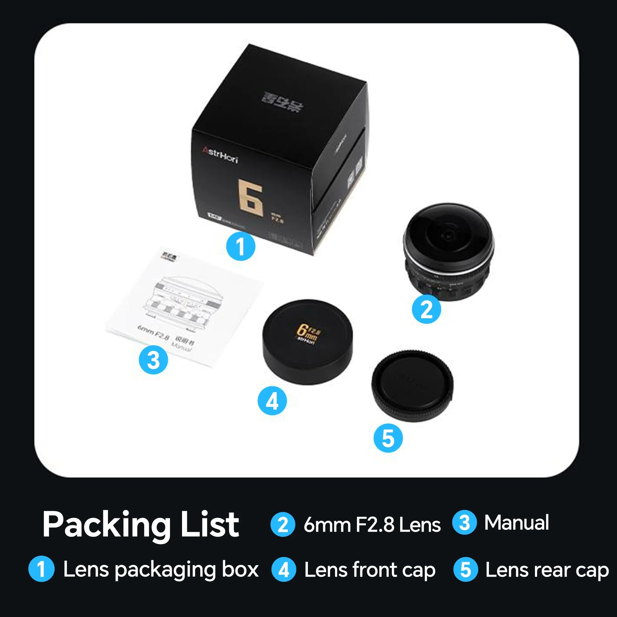 AstrHori 6mm F2.8 Full-frame Circular Fisheye Lens