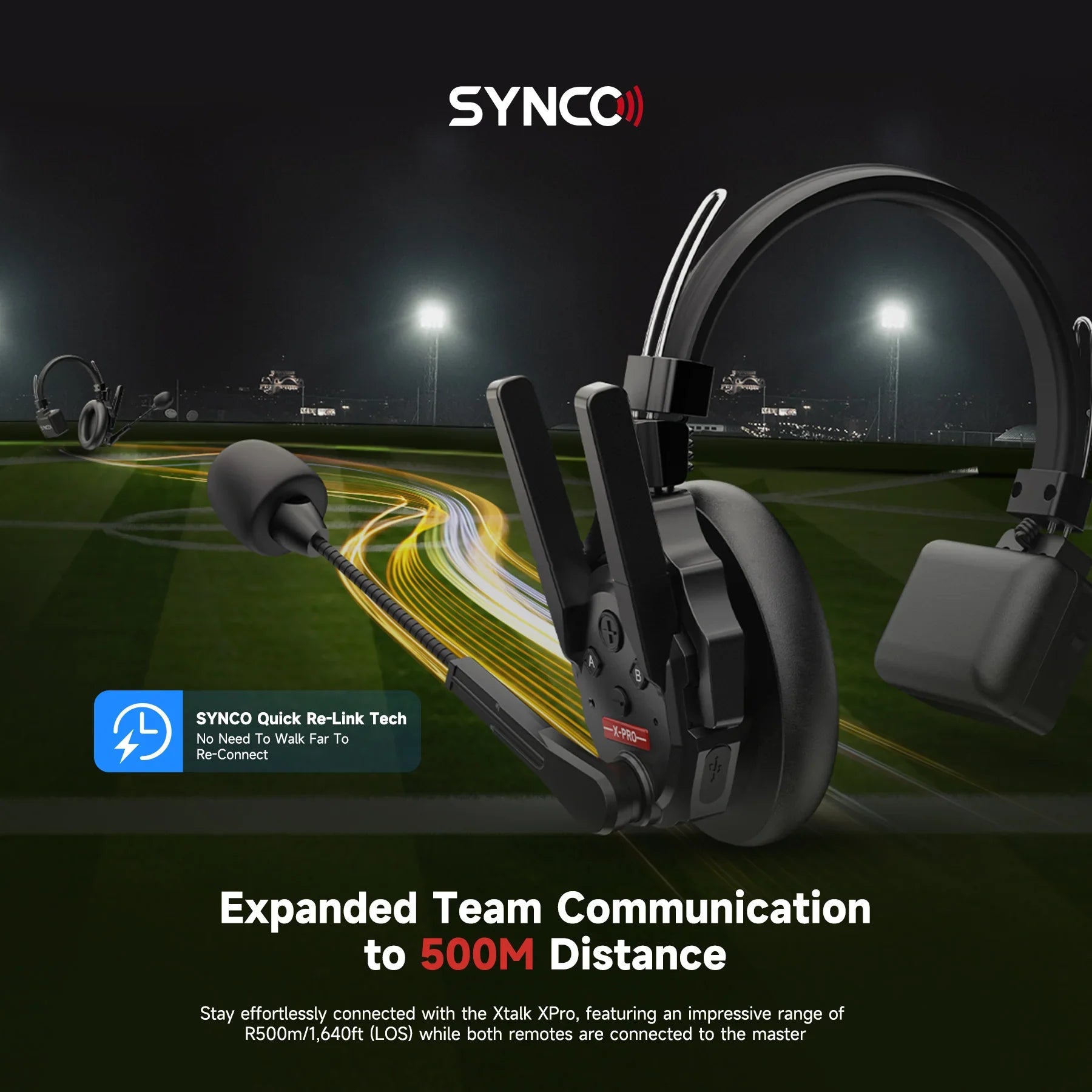 Synco Xtalk XPro 2-Way Headset Wireless Intercom System - Vitopal