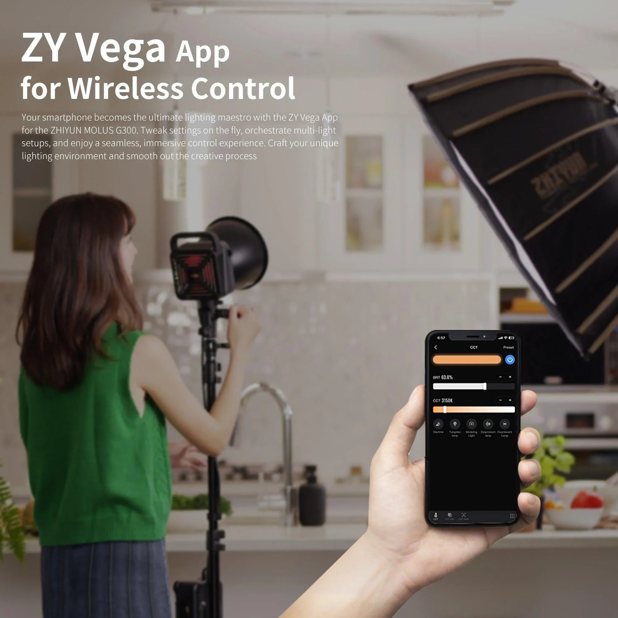 ZHIYUN MOLUS G300 300W COB Video Light - Vitopal