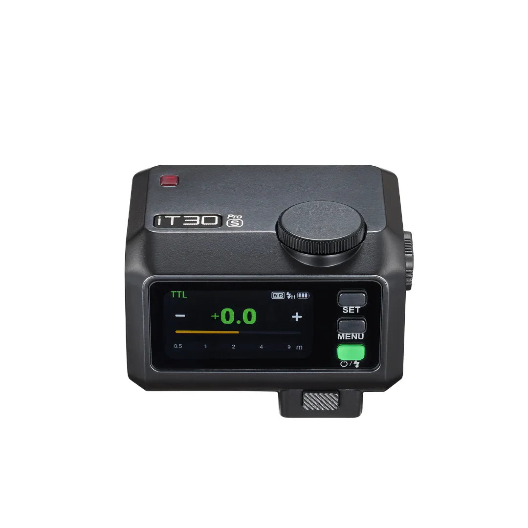 Godox iT30 Pro S wireless flash trigger with digital display and control buttons