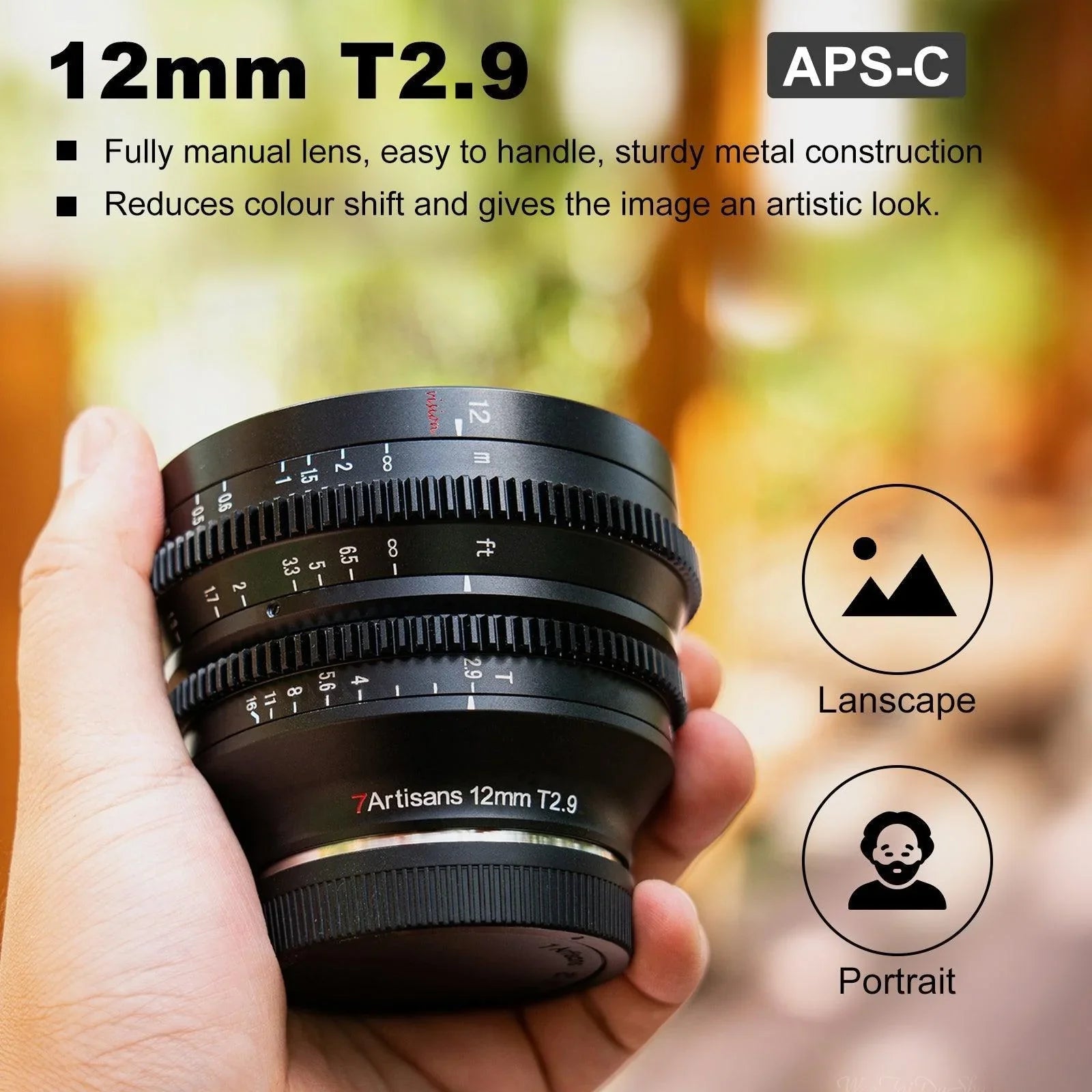 7artisans 12mm T2.9 APS-C Ultra Wide Angle Cinema Lens - Vitopal