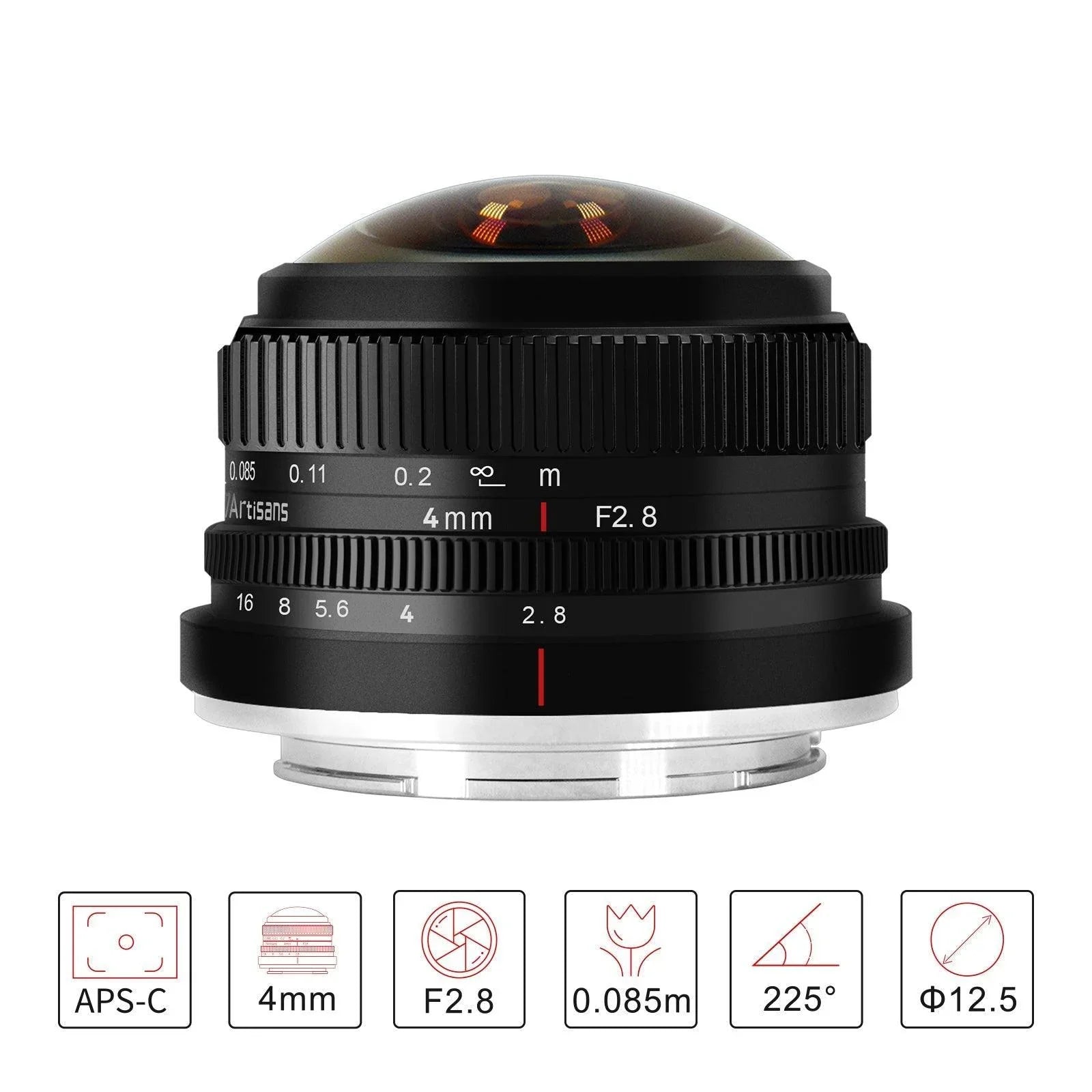 7artisans 4mm F2.8 Circular Fisheye Ultra Wide Angle Lens - Vitopal