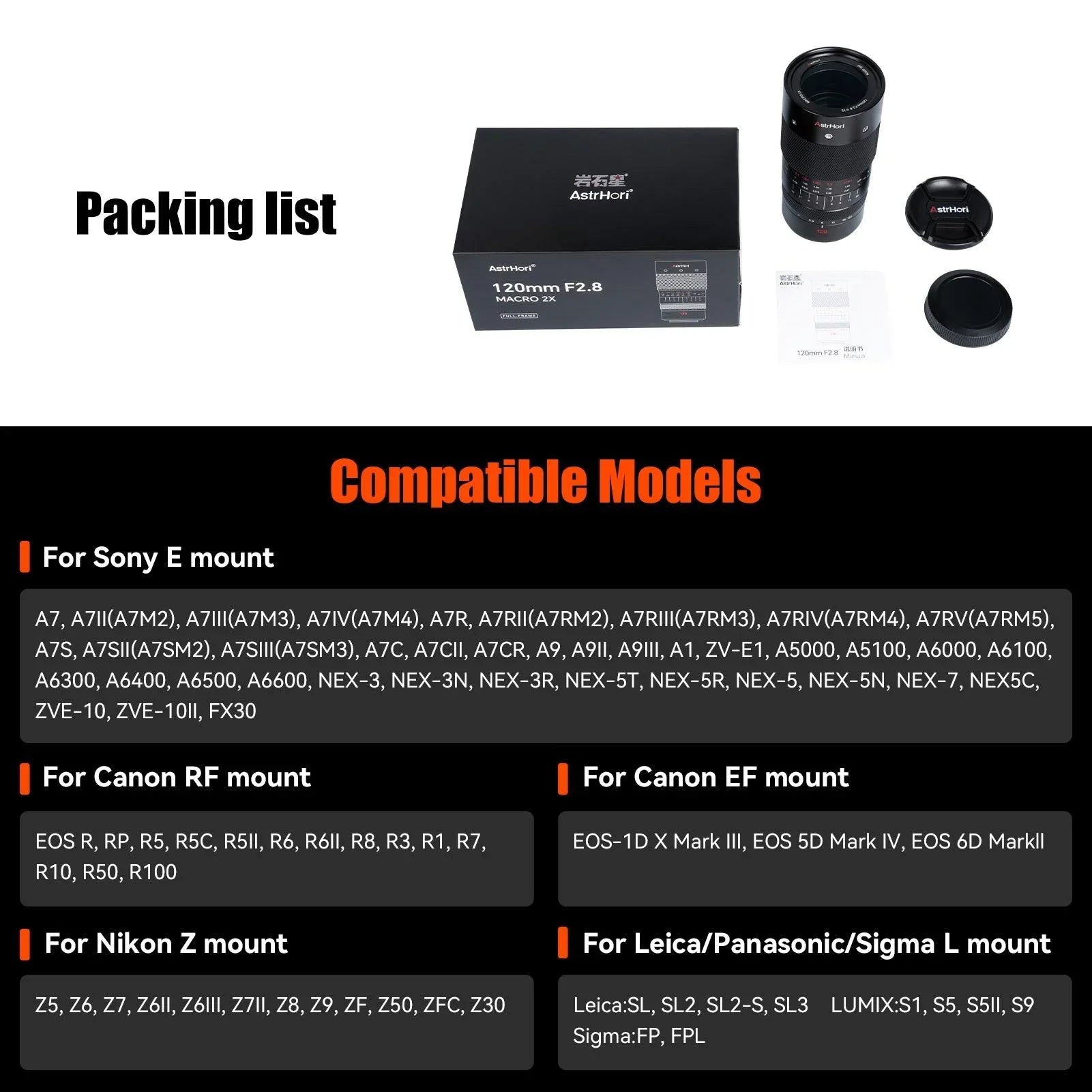 Astrhori 120mm F2.8 2x Full Frame Macro Lens - Vitopal