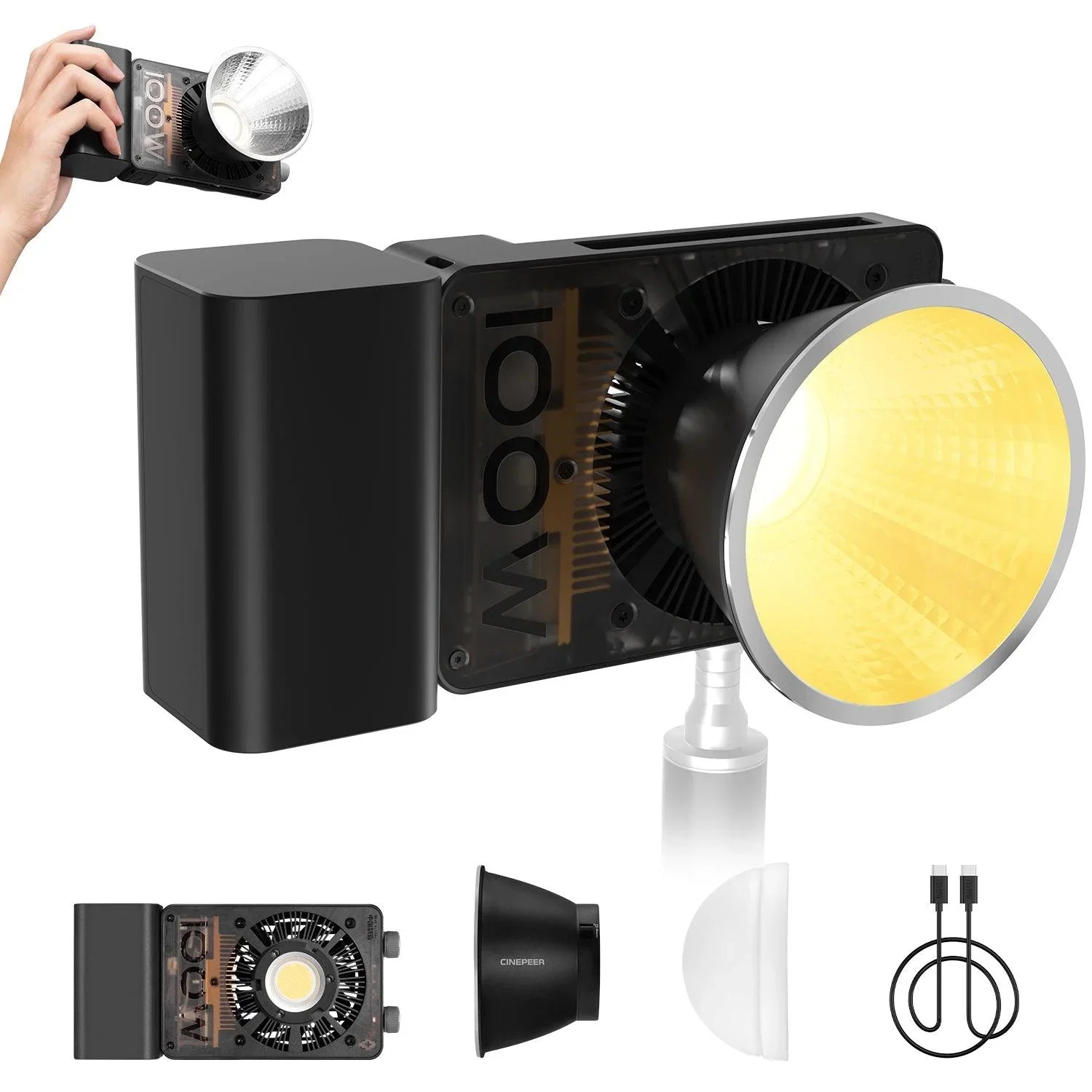 ZHIYUN CINEPEER CX100 100w Pocket Led Video Light - Vitopal