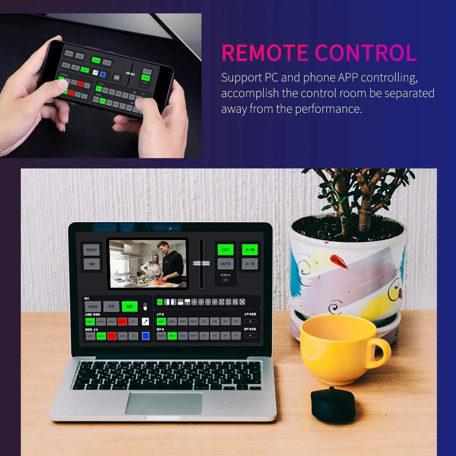 Feelworld L4 Switcher 10.1 Inch Touch Screen Multi-Camera Video Mixer Switcher - Vitopal