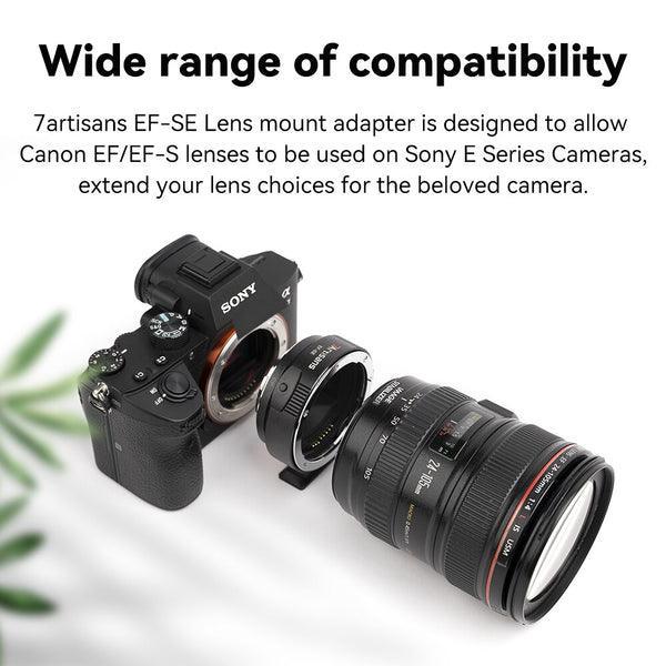 7artisans EF-SE Lens Adapter for Canon EF/EF-S Lens to Sony E-Mount Camera - Vitopal