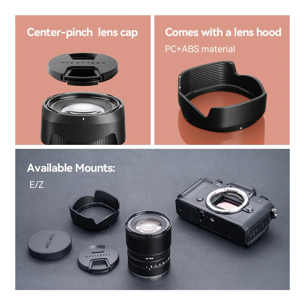 TTArtisan AF 75mm F2 Full Frame Portrait Lens - Vitopal