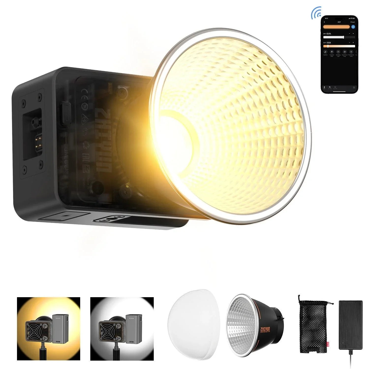 ZHIYUN Molus X60 Bi-Color LED Video Light - Vitopal