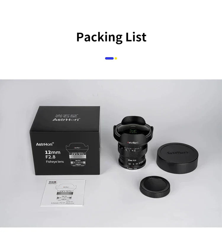 AstrHori 12mm F2.8 Full Frame Ultra-wide Fisheye Lens - Vitopal