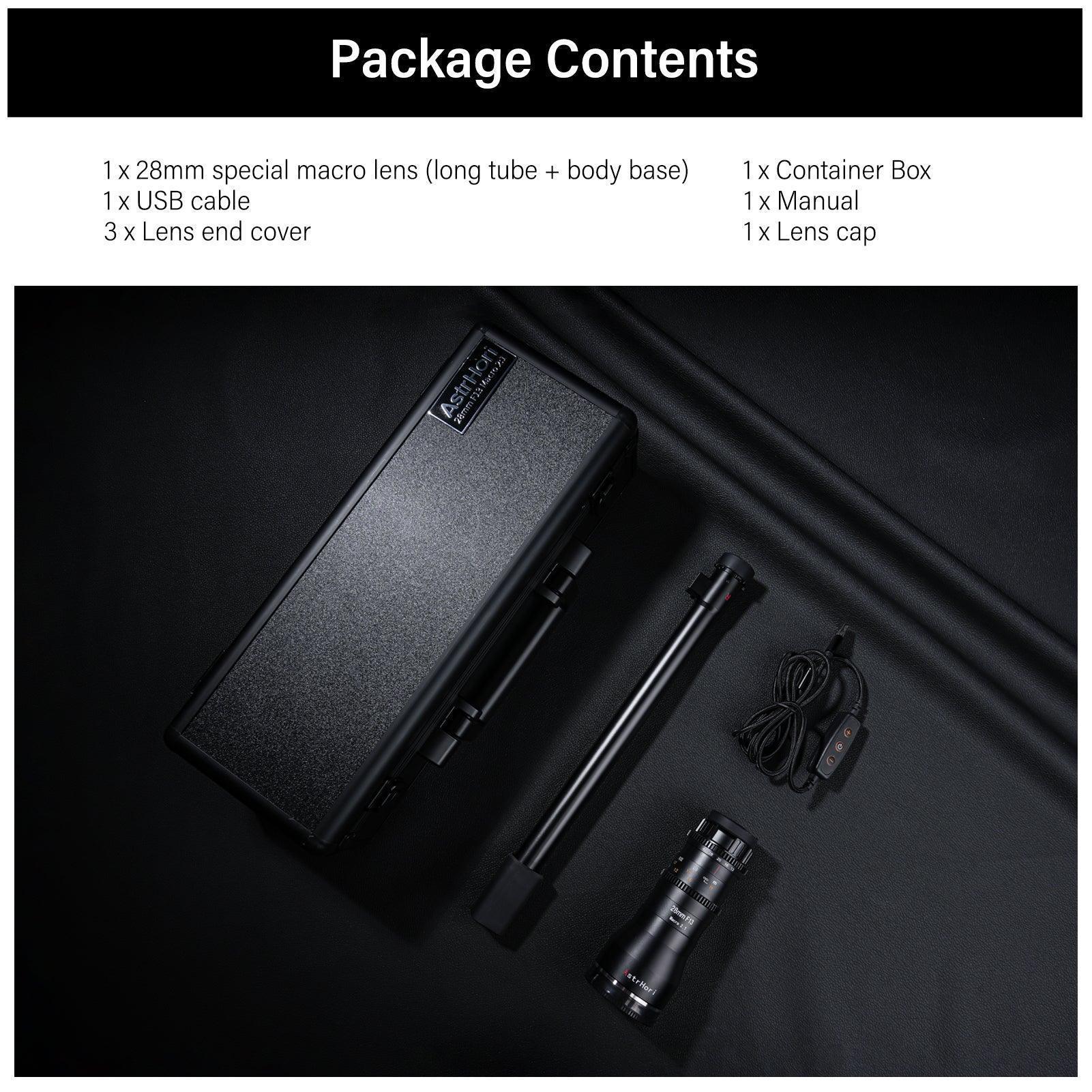 AstrHori 28mm F13 2X Macro Probe Full Frame Lens - Vitopal