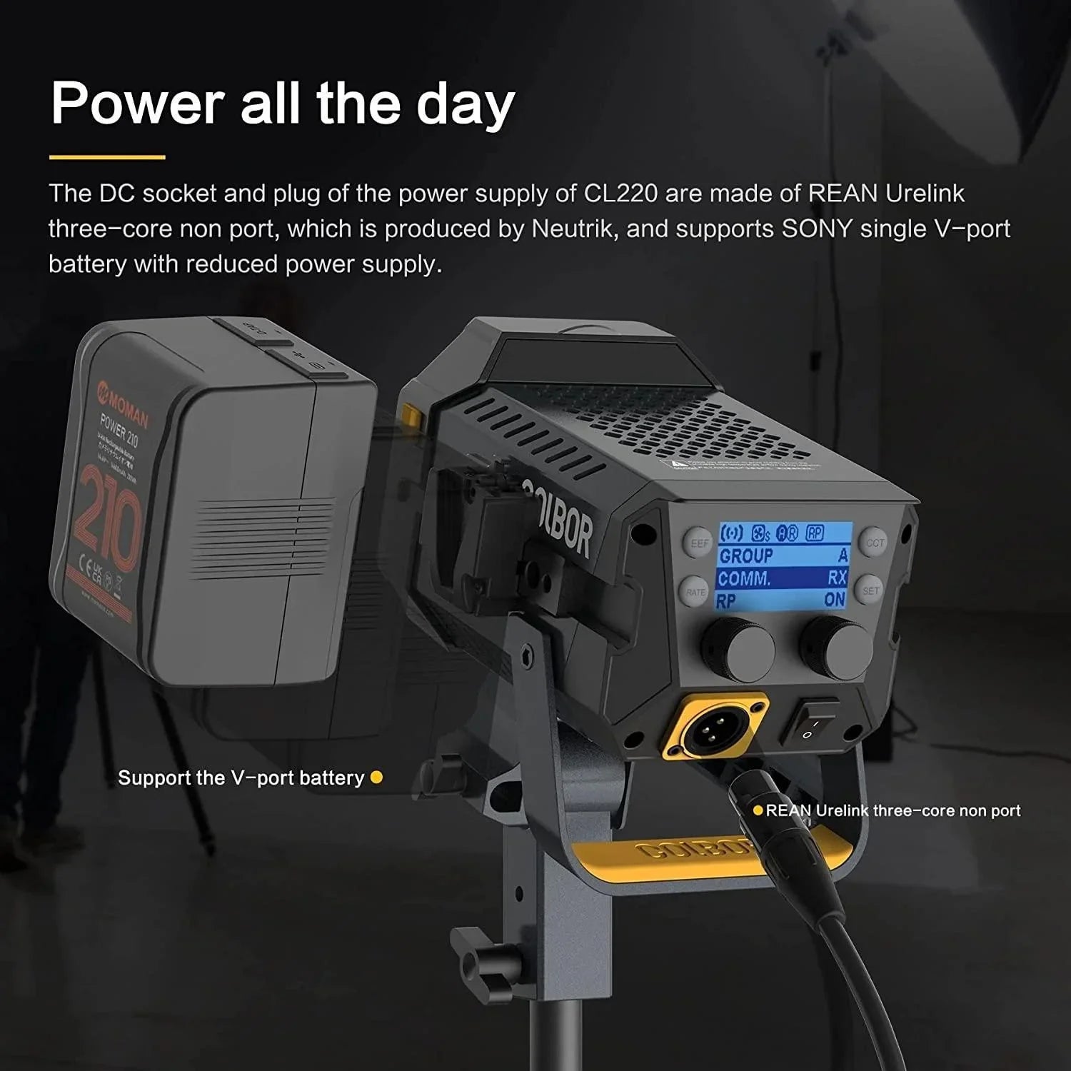 COLBOR CL220 220W Bi Color COB Led Video Light - Vitopal