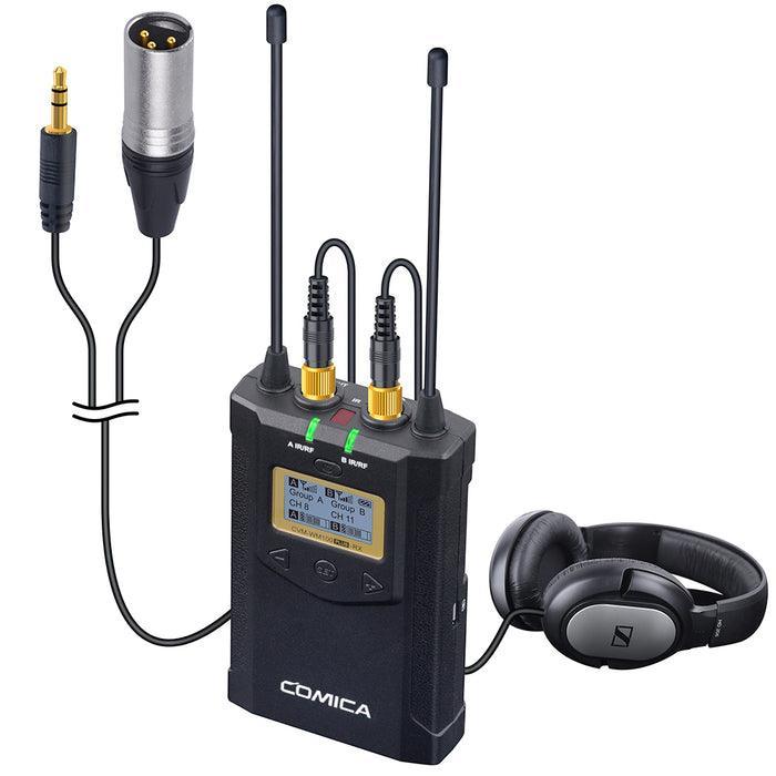 Comica CVM-WM100 Plus UHF 48-Channel Wireless Dual Lavalier Microphone