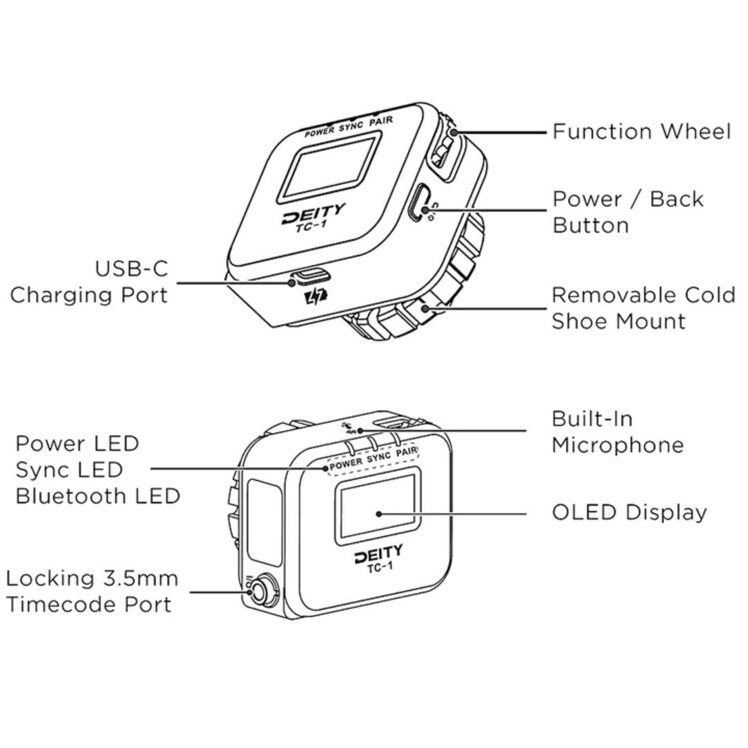 Deity TC-1 Wireless Timecode Generator Box(Bluetooth, 2.4 GHz) - Vitopal