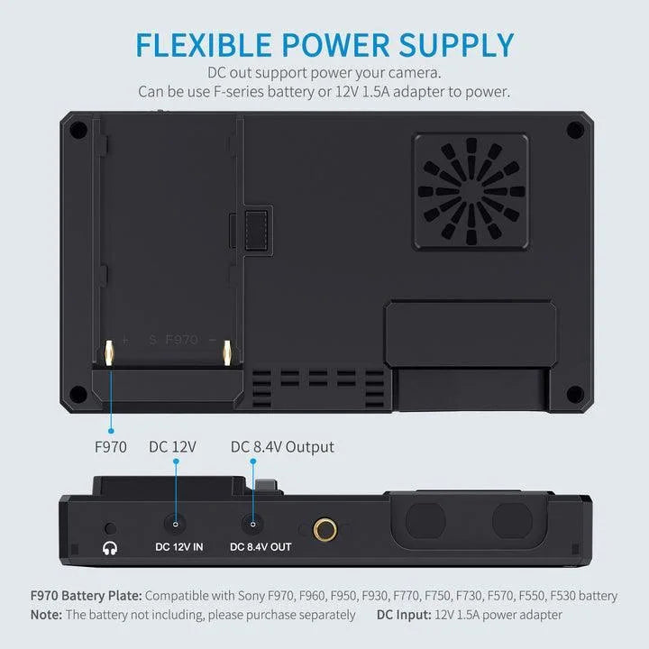 FEELWORLD CUT6 6 Inch Recording Monitor Field Camera DSLR USB2.0 Recorder - Vitopal