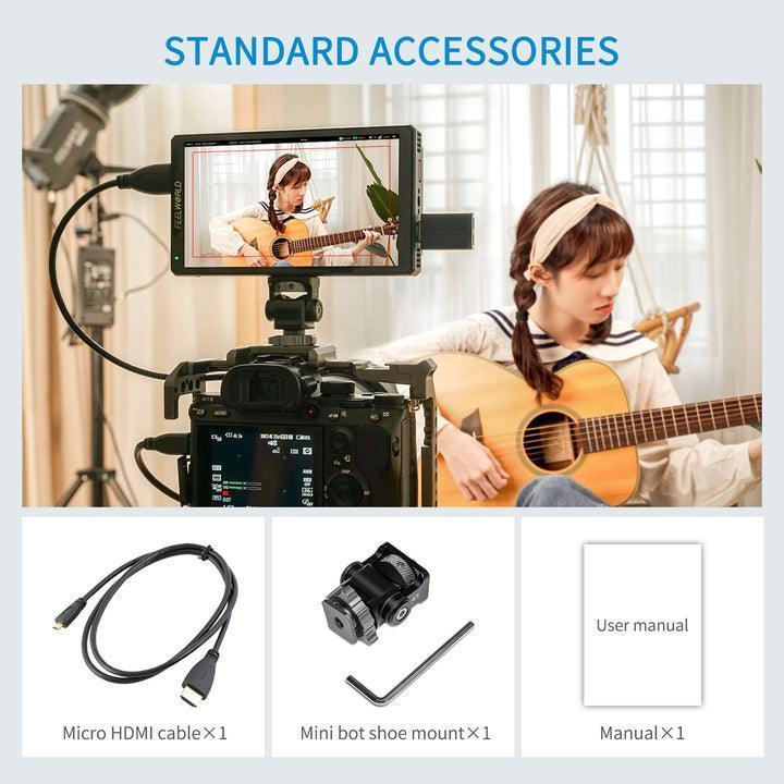 FEELWORLD CUT6 6 Inch Recording Monitor Field Camera DSLR USB2.0 Recorder - Vitopal