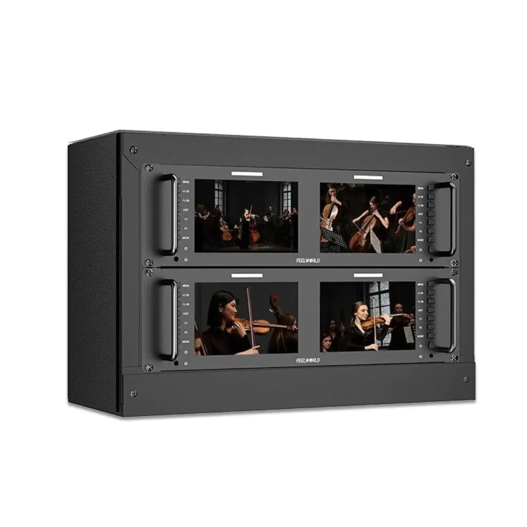 FEELWORLD D71 PLUS-H Dual 7 Inch IPS 1920x1200 3RU Broadcast HDMI Rack Mount Monitor - Vitopal