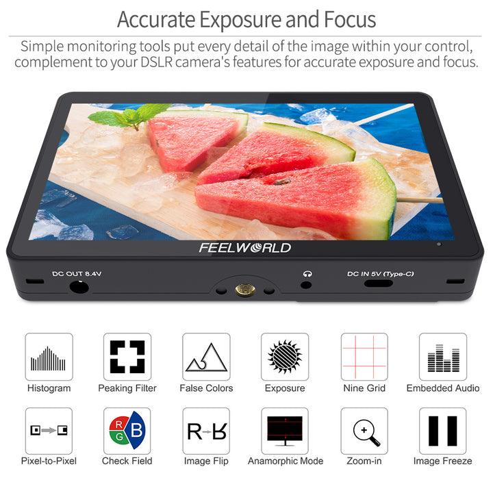 Feelworld F5 Pro V4 6 Inch Touch Screen DSLR Camera Field Monitor - Vitopal