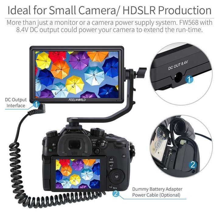 FEELWORLD FW568 V3 6 Inch DSLR 4k HDMI Ultra Bright Screen Camera Field Monitor - Vitopal