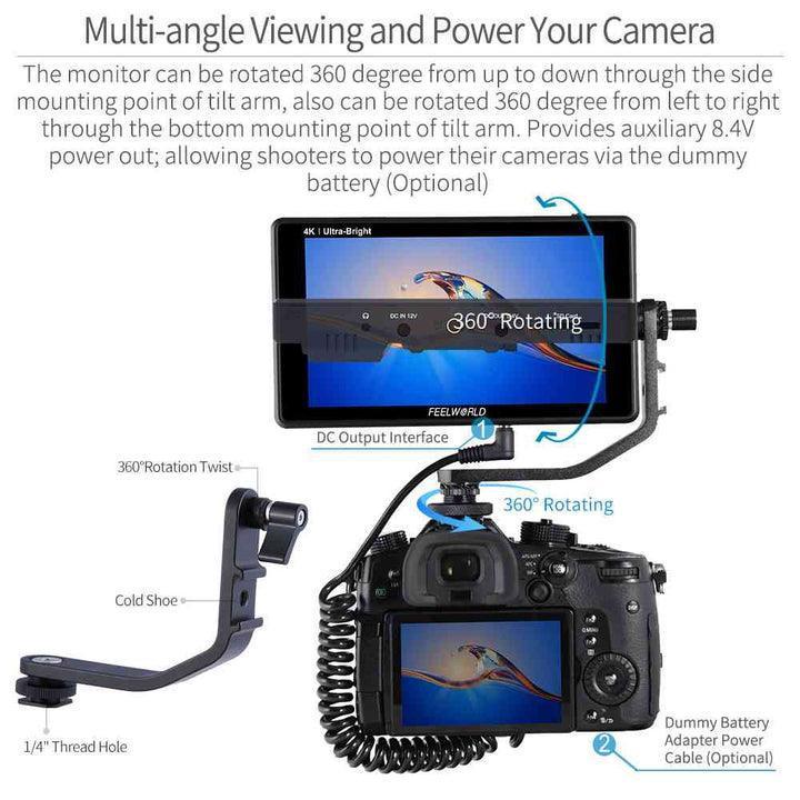 FEELWORLD LUT6 6 Inch 2600Nits HDR/3D Lut Touchscreen DSLR Camera Field Monitor - Vitopal