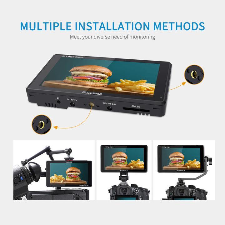 FEELWORLD LUT6E 6 Inch 1600NIT High Bright Touchscreen DSLR Camera Field Monitor - Vitopal