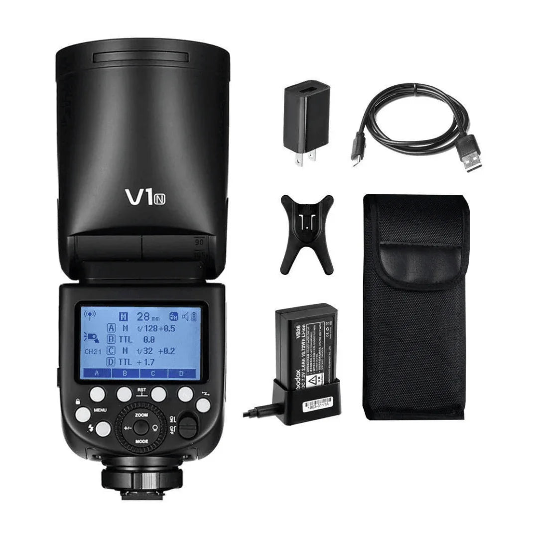 Godox V1 TTL Li-ion Round Head Camera Flash - Vitopal