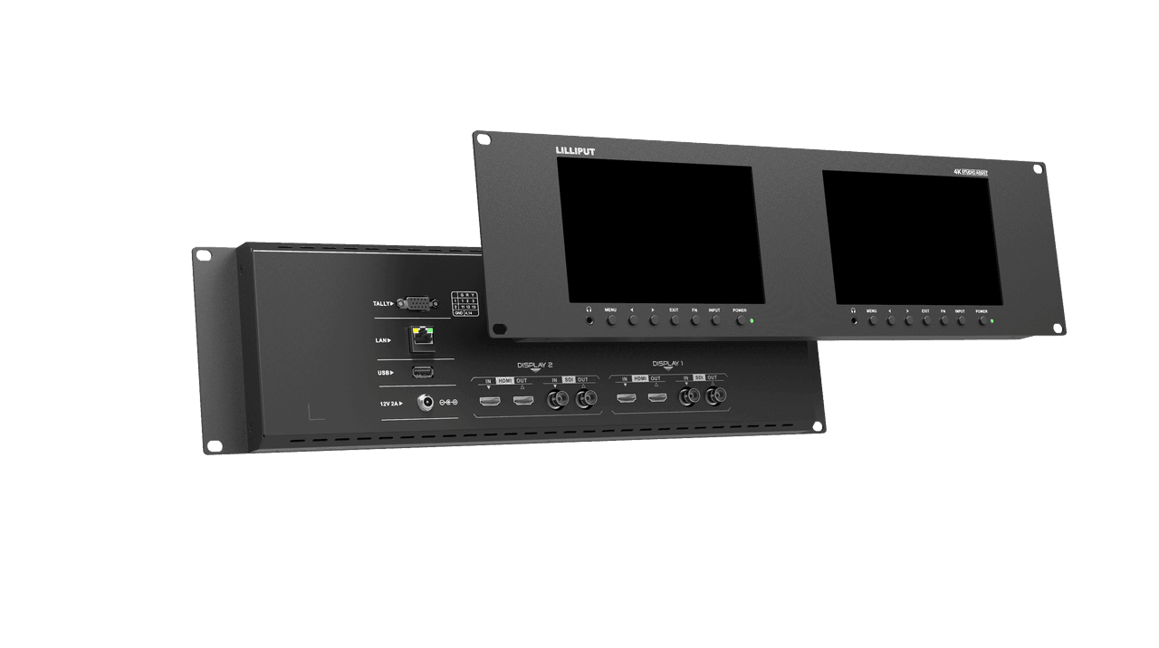 Lilliput RM-7029S Dual 7 inch 3RU rackmount SDI Monitor
