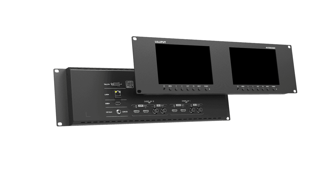 Lilliput RM-7029S Dual 7 inch 3RU rackmount SDI Monitor - Vitopal