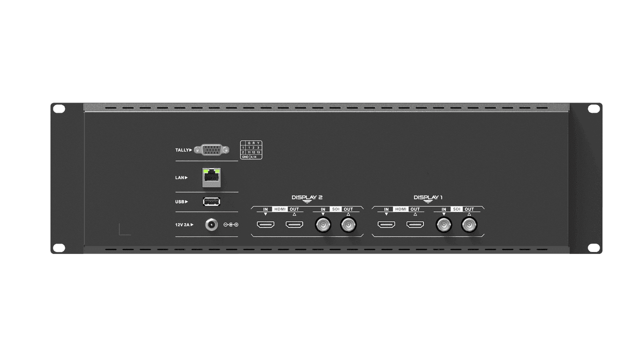 Lilliput RM-7029S Dual 7 inch 3RU rackmount SDI Monitor - Vitopal