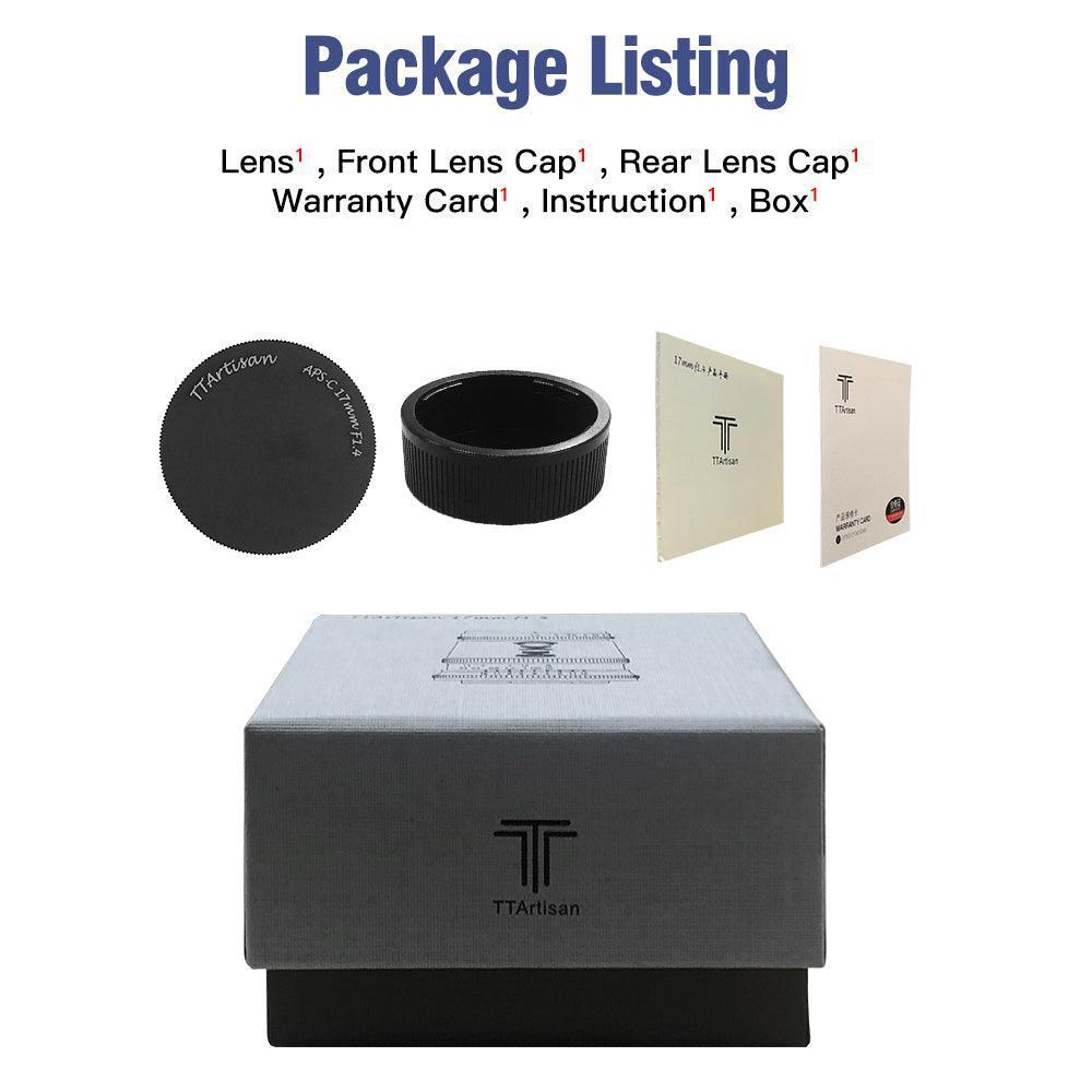 TTArtisan 17mm F1.4 Wide Angle Large Aperture APS-C Lens - Vitopal