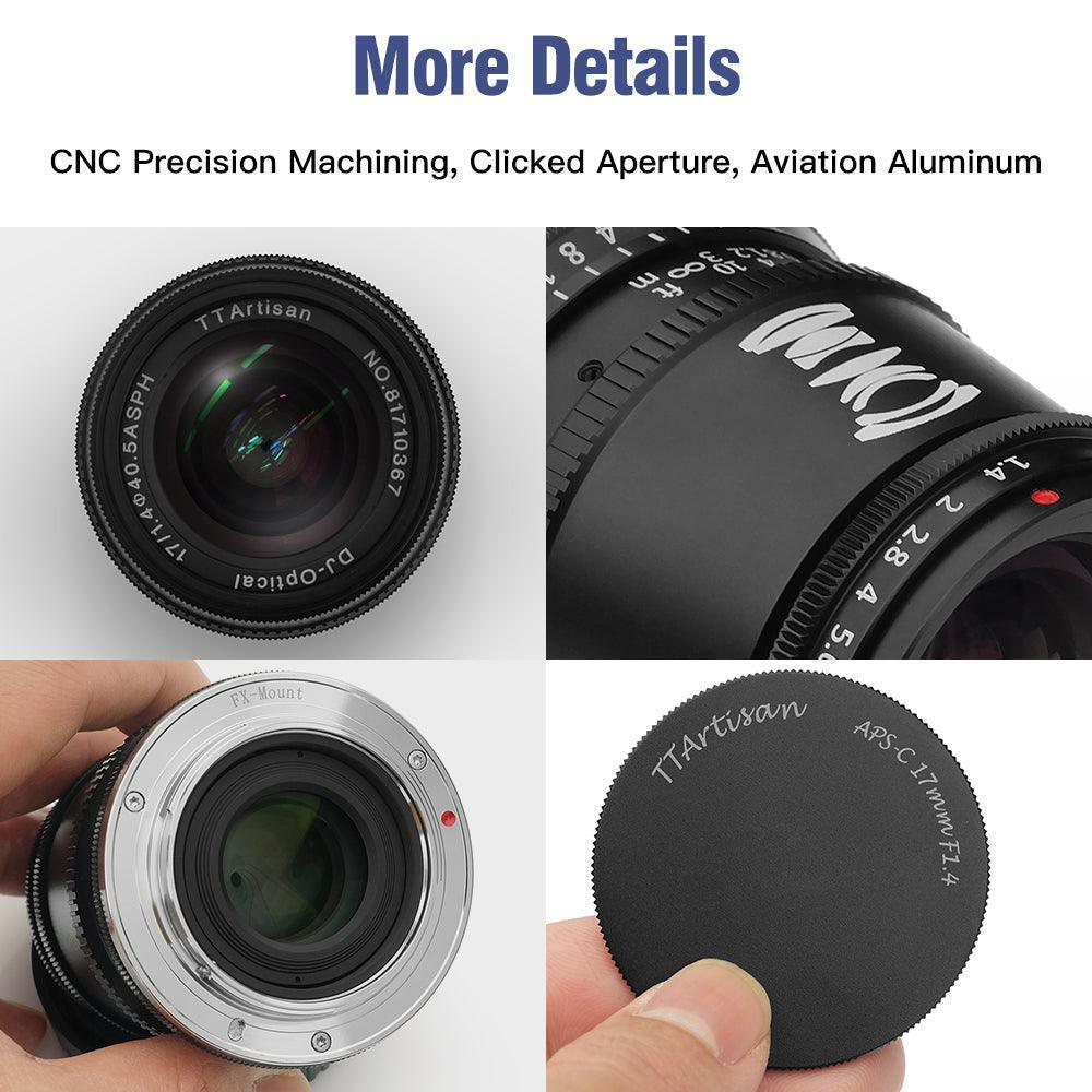 TTArtisan 17mm F1.4 Wide Angle Large Aperture APS-C Lens - Vitopal