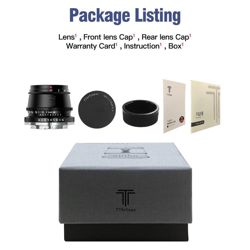 TTArtisan 35mm F1.4 APS-C Large Aperture Manual Focus Lens - Vitopal