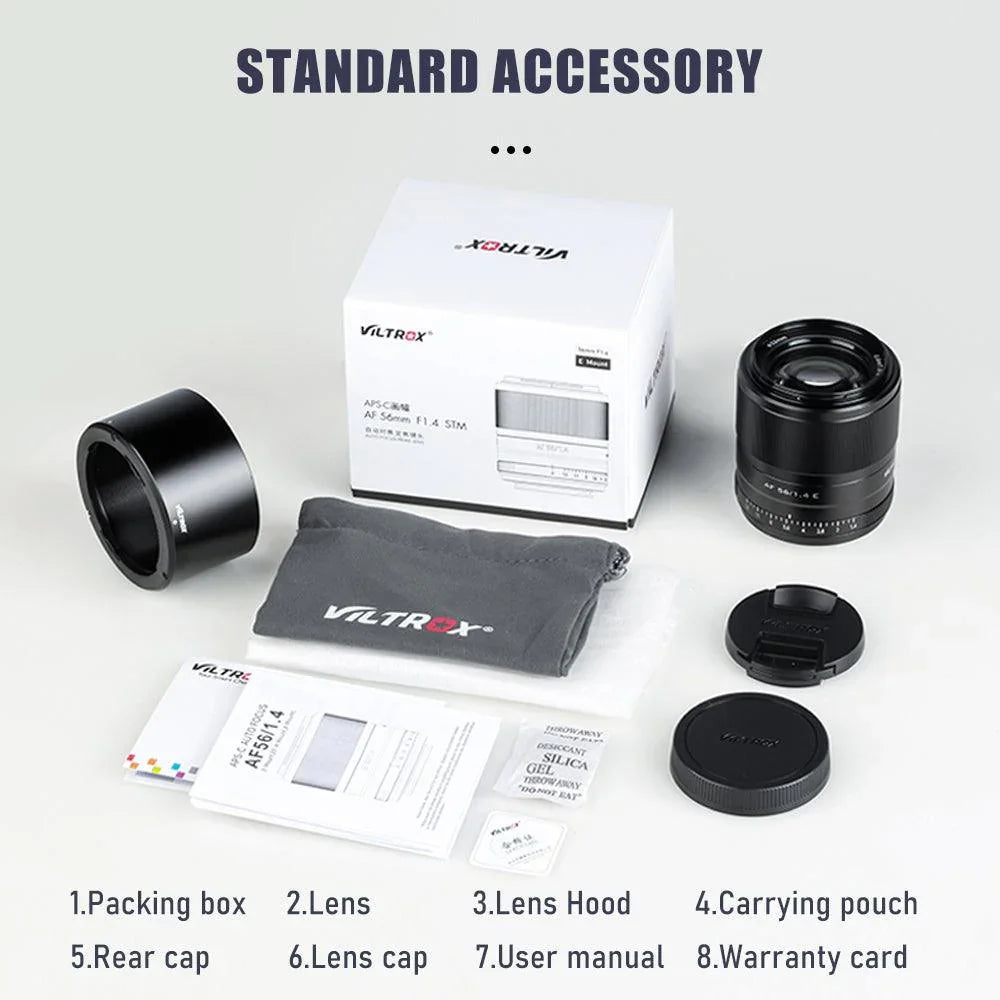 Viltrox 56mm F1.4 Autofocus APS-C Portrait Lens for Sony E Mirrorless Cameras - Vitopal