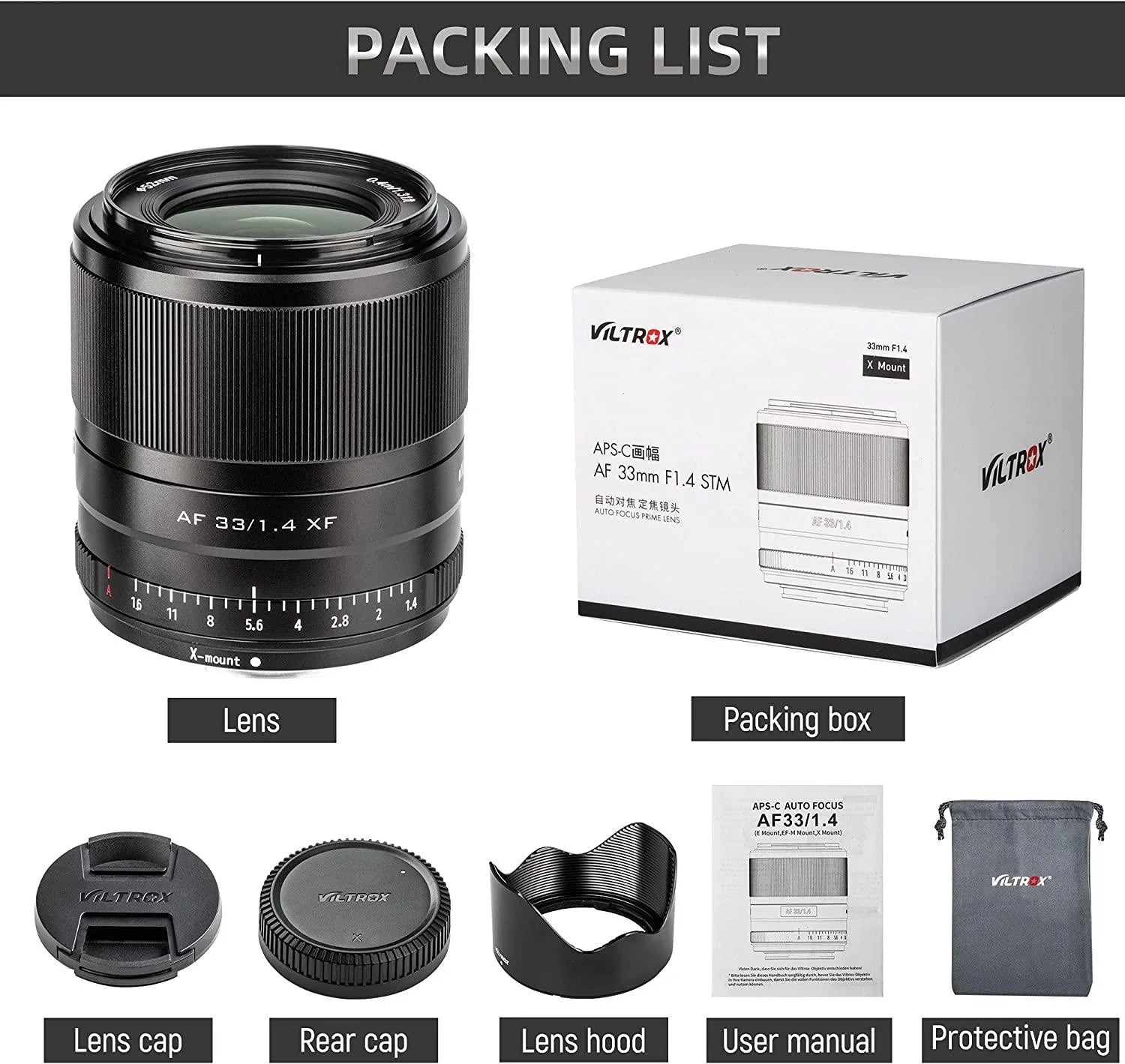 Viltrox AF 33mm f1.4 APS-C Lens For Fuji X-mount Mirrorless Camera - Vitopal