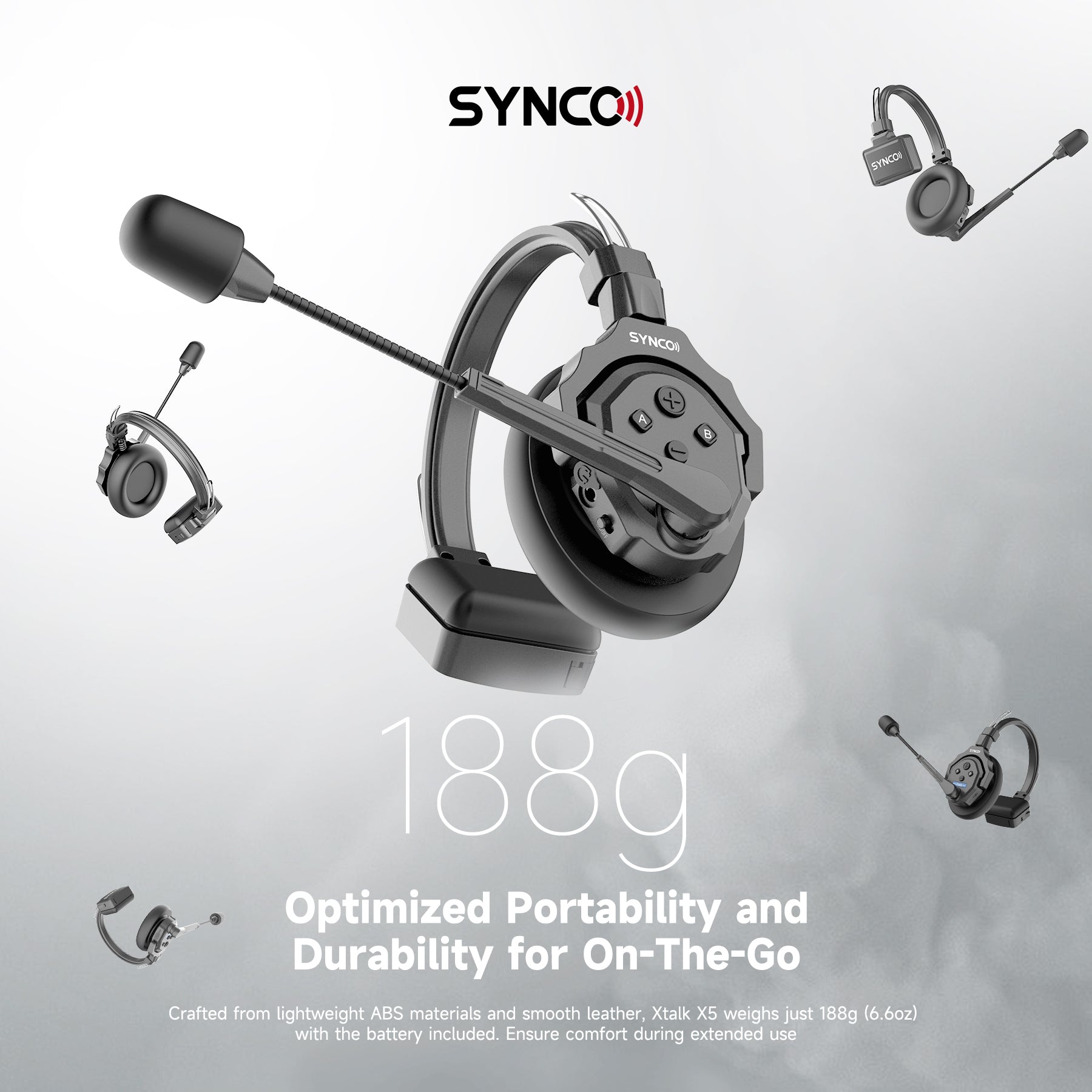 SYNCO XTalk X5 2.4GHz Wireless Intercom Headset System