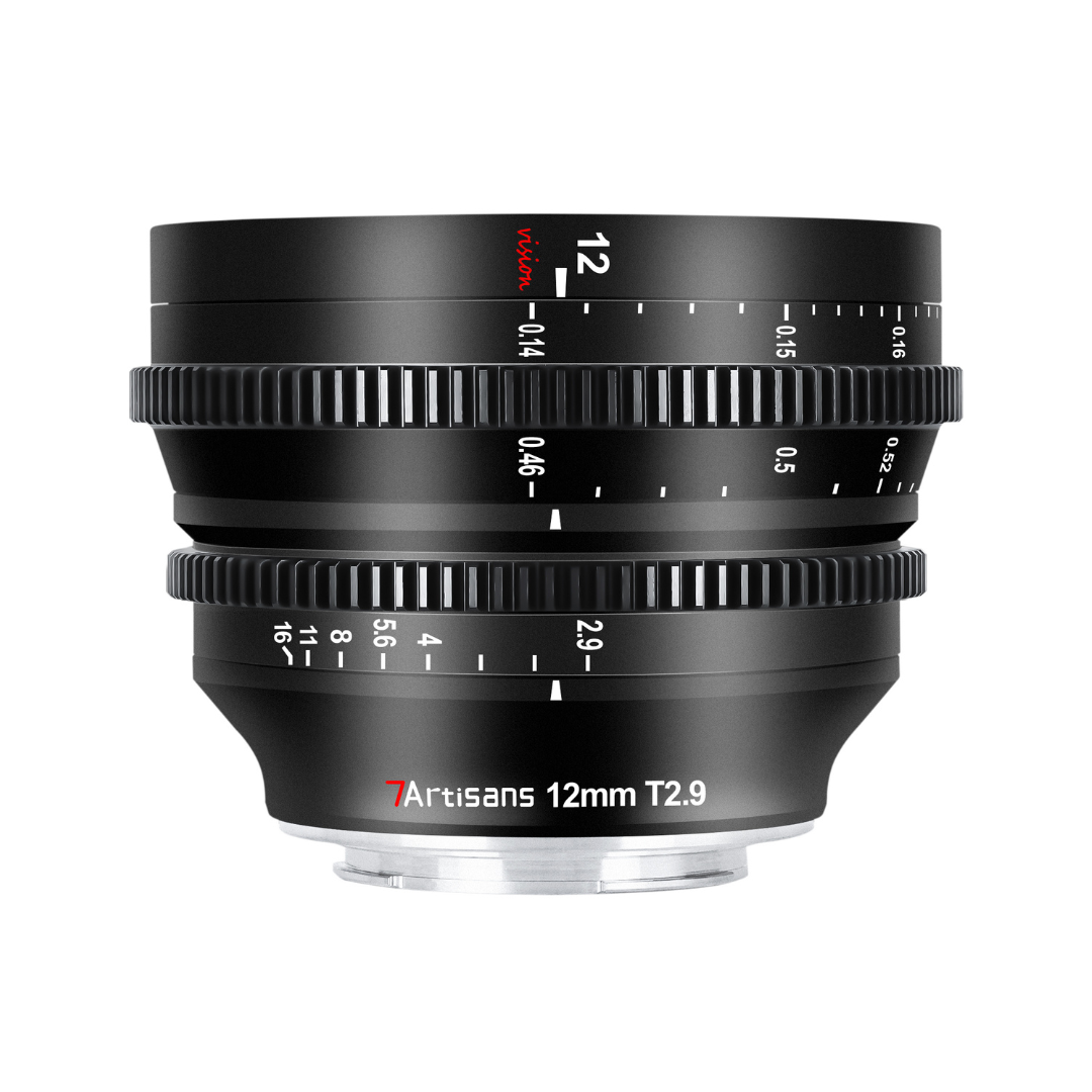 7Artisans 12mm T2.9 Cine Lens Large Aperture APS-C Ultra Wide Angle Lens