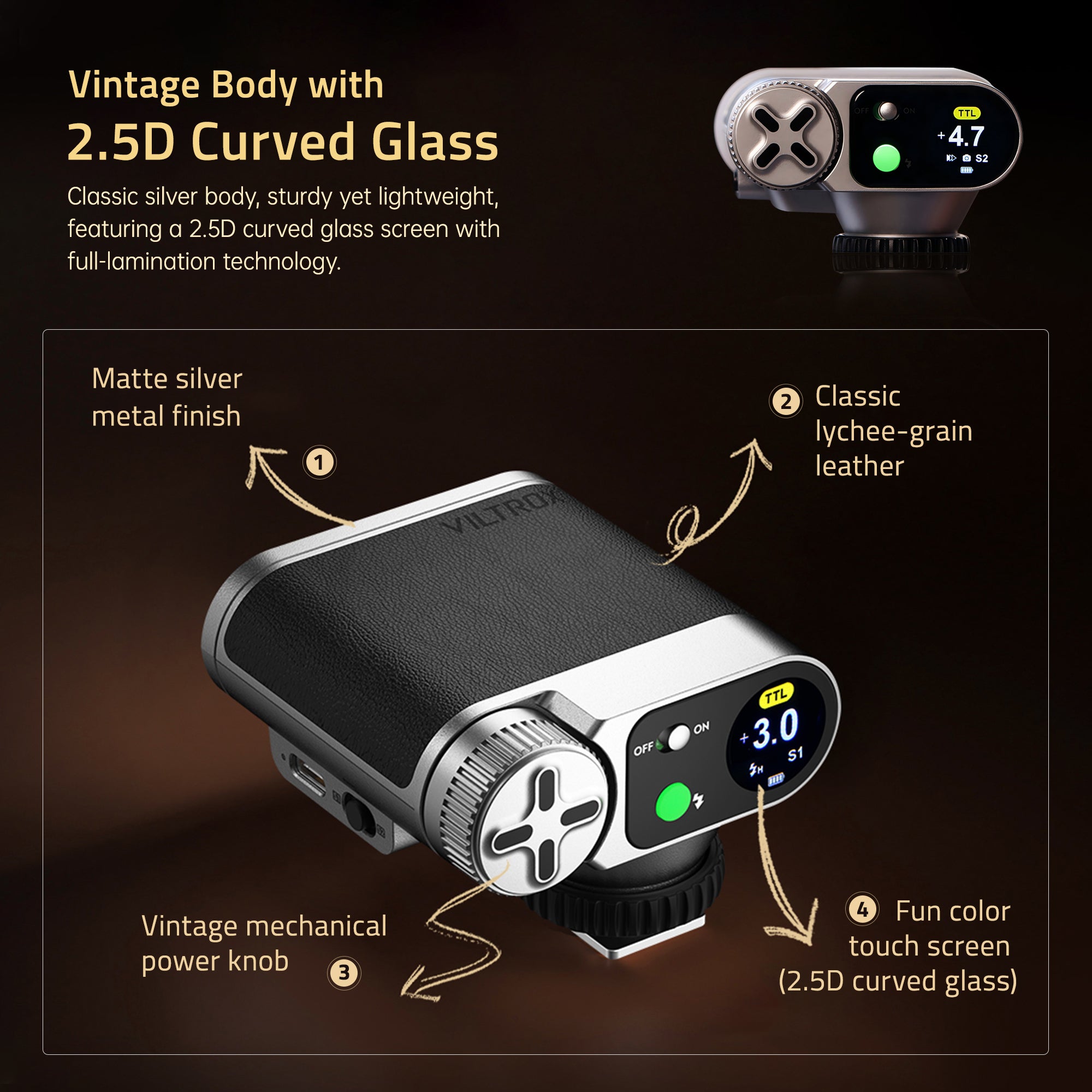 Viltrox Vintage Z1 Pro TTL Retro On-Camera Flash