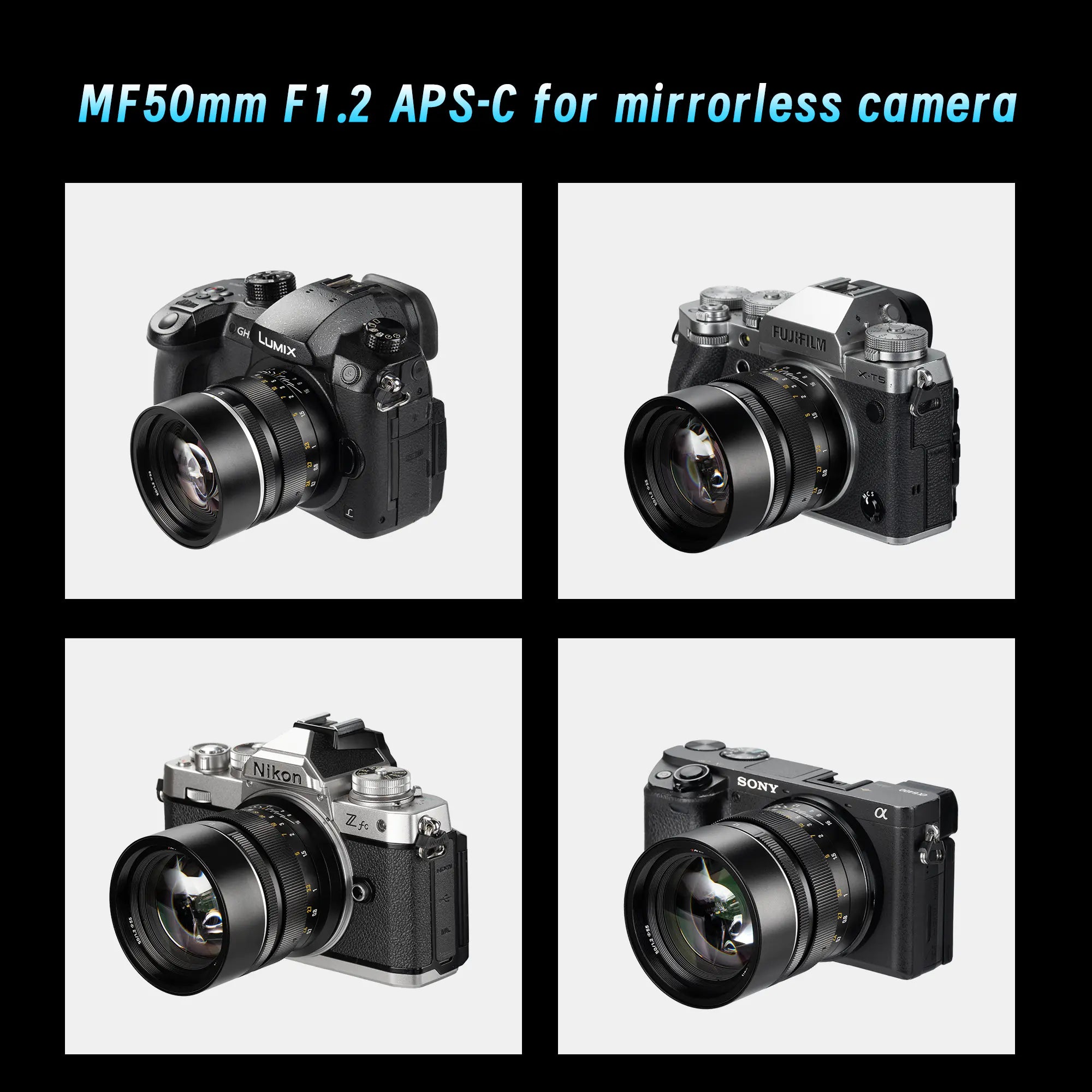 7artisans MF 50mm F1.2 APS-C Lens