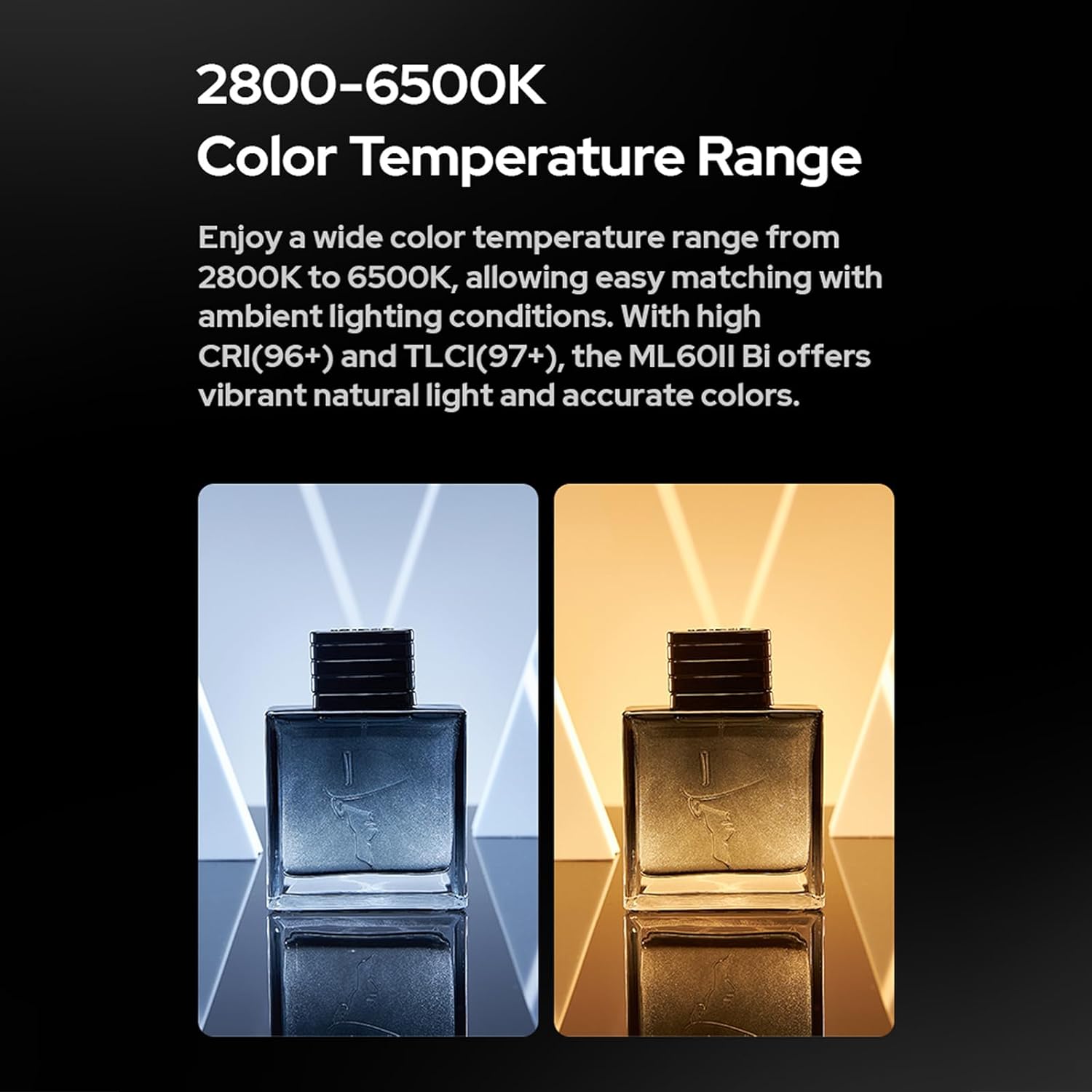 GODOX ML60II Bi 70W Video Light 2800K-6500K Bi-Color Photography Light