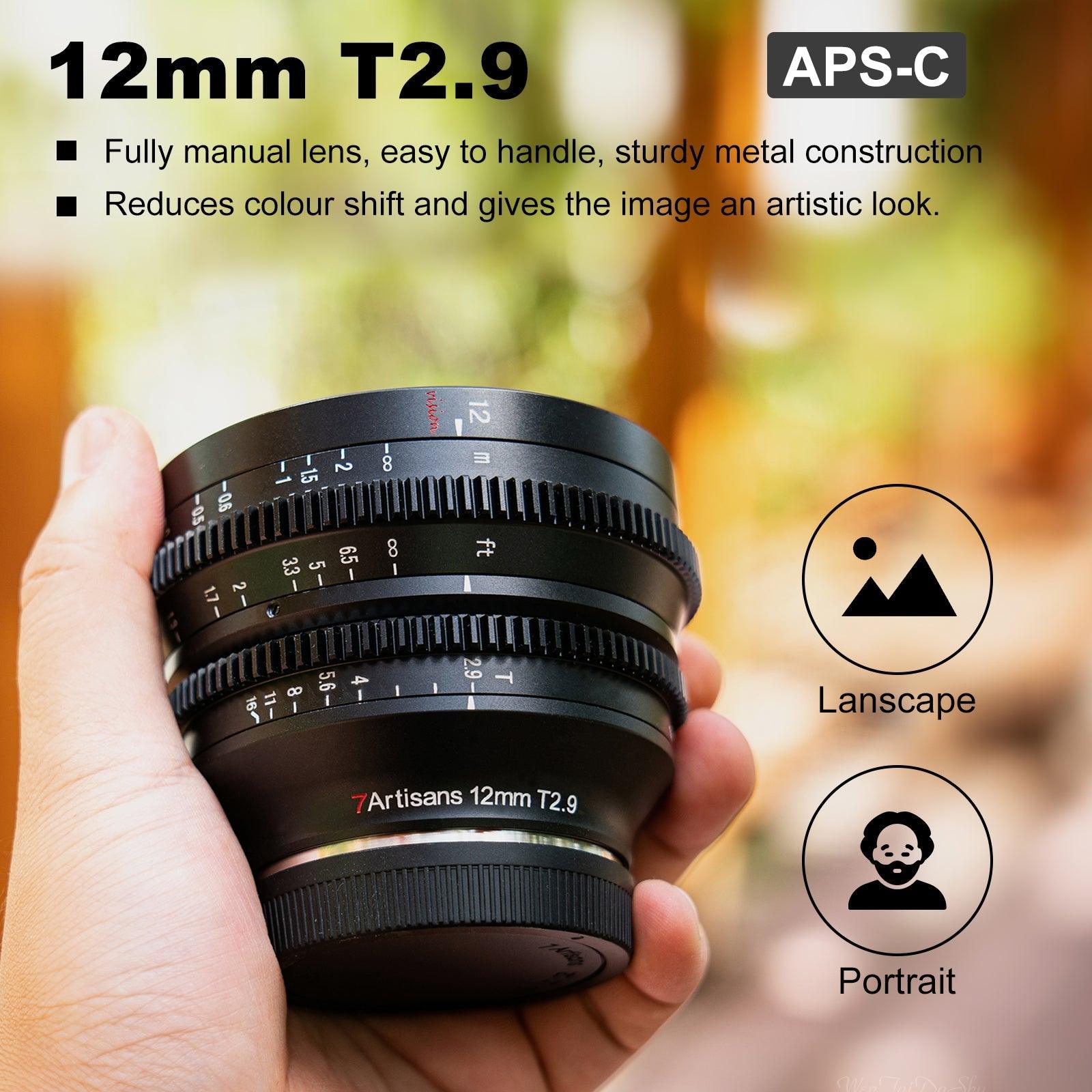 7Artisans 12mm T2.9 APS-C MF Cine Lens - Vitopal