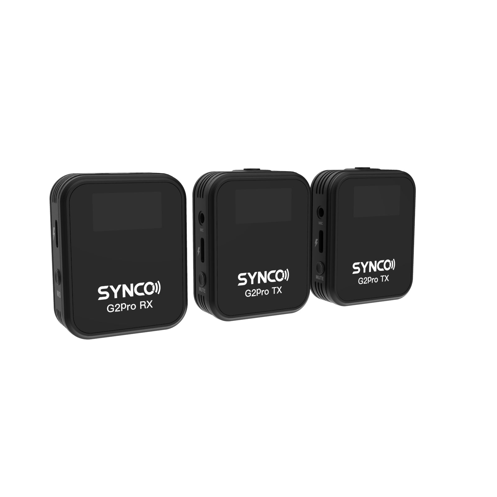 SYNCO G2(A2) Pro 2.4G Dual Lapel Mic Digital Wireless Lavalier Microphone with 2 TXs