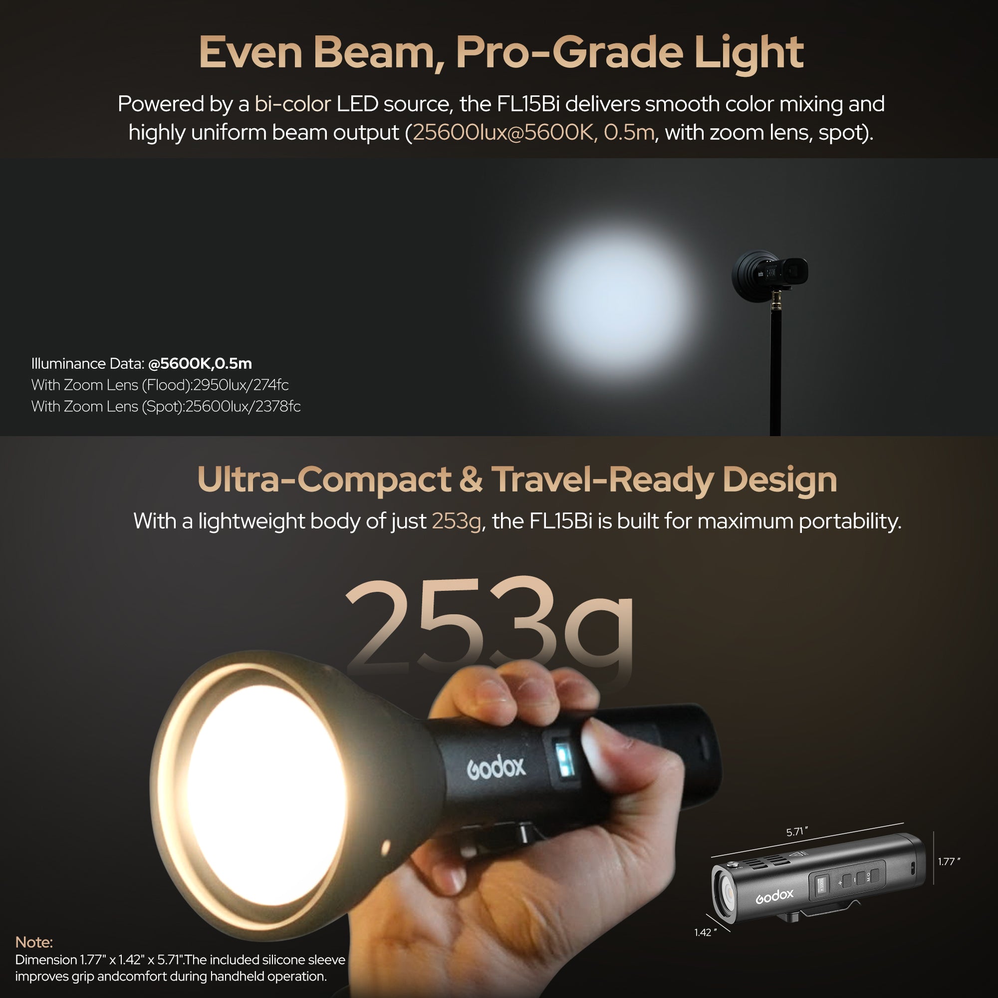 Godox FL15Bi ultra compact